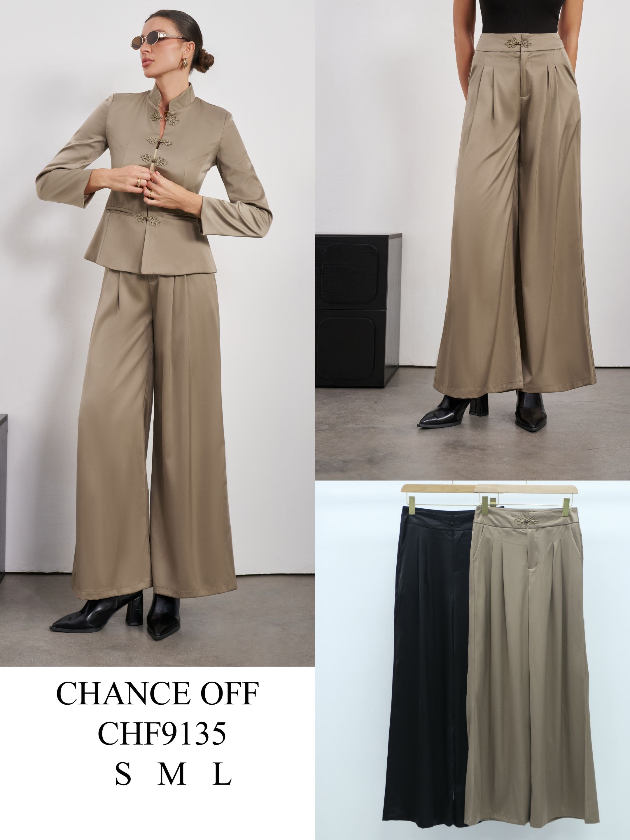 Weit geschnittene Hose mit Falten