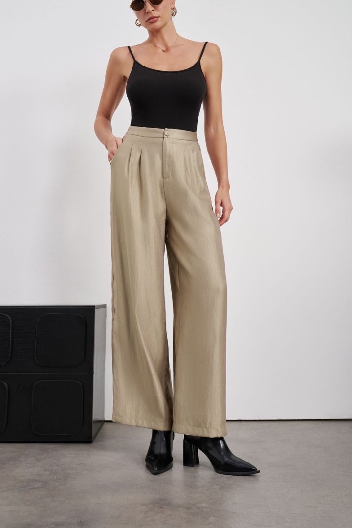 Palazzo-Hose mit Falten