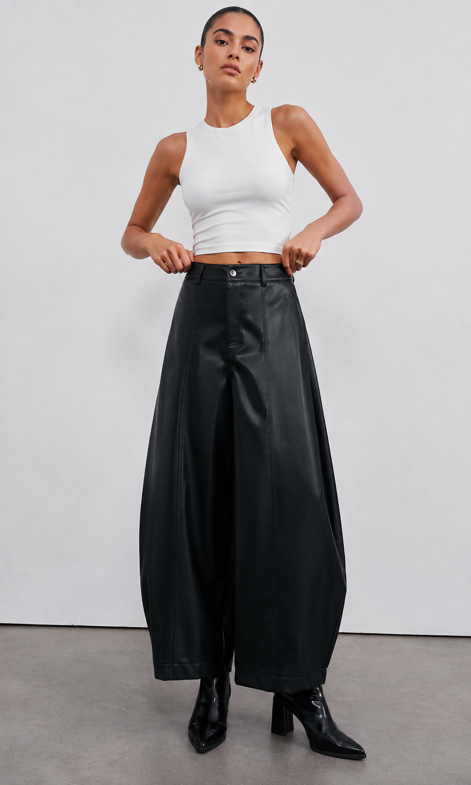 Ballon‑Hose mit hoher Taille