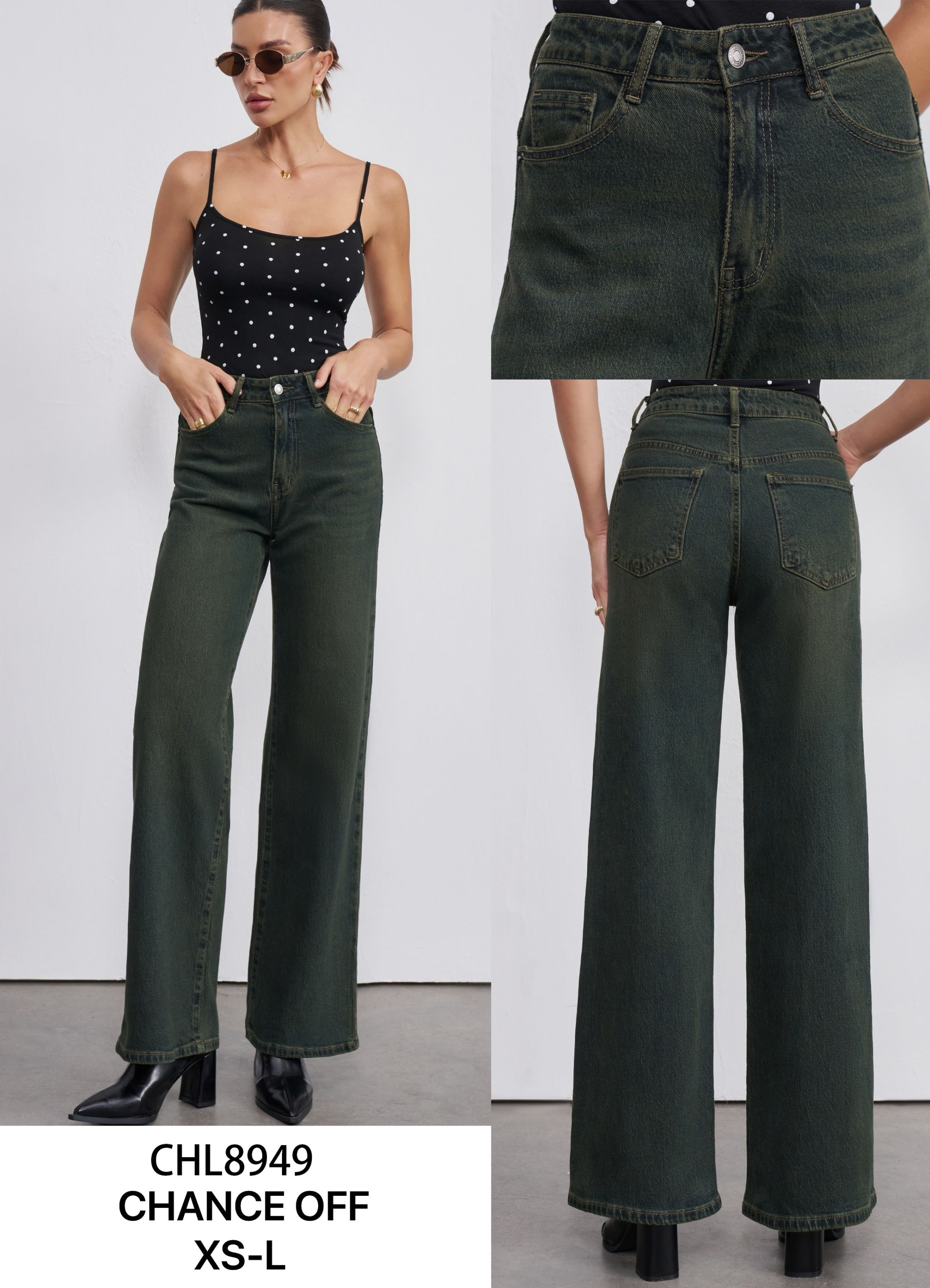 High‑Waist Wide‑Leg Hose