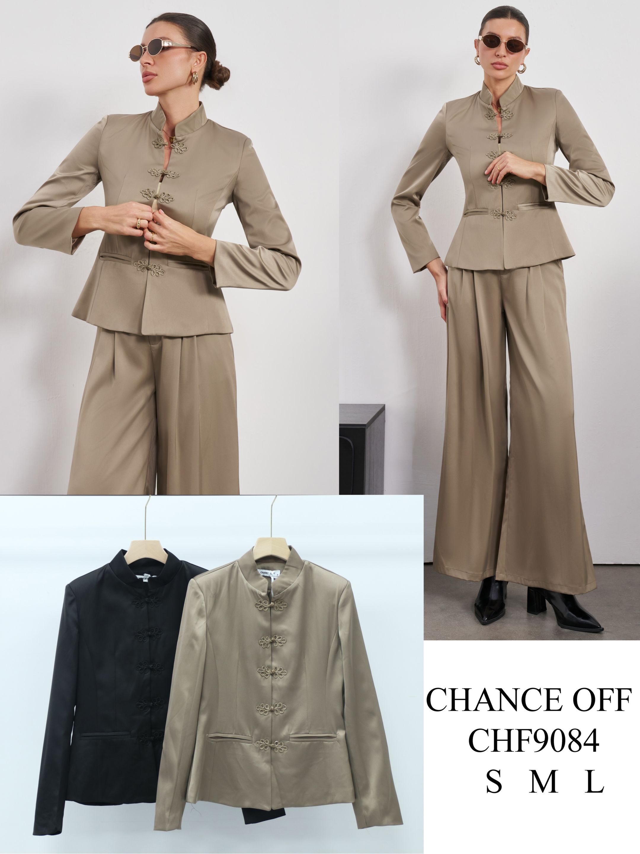 Taillierte Jacke mit Stehkragen