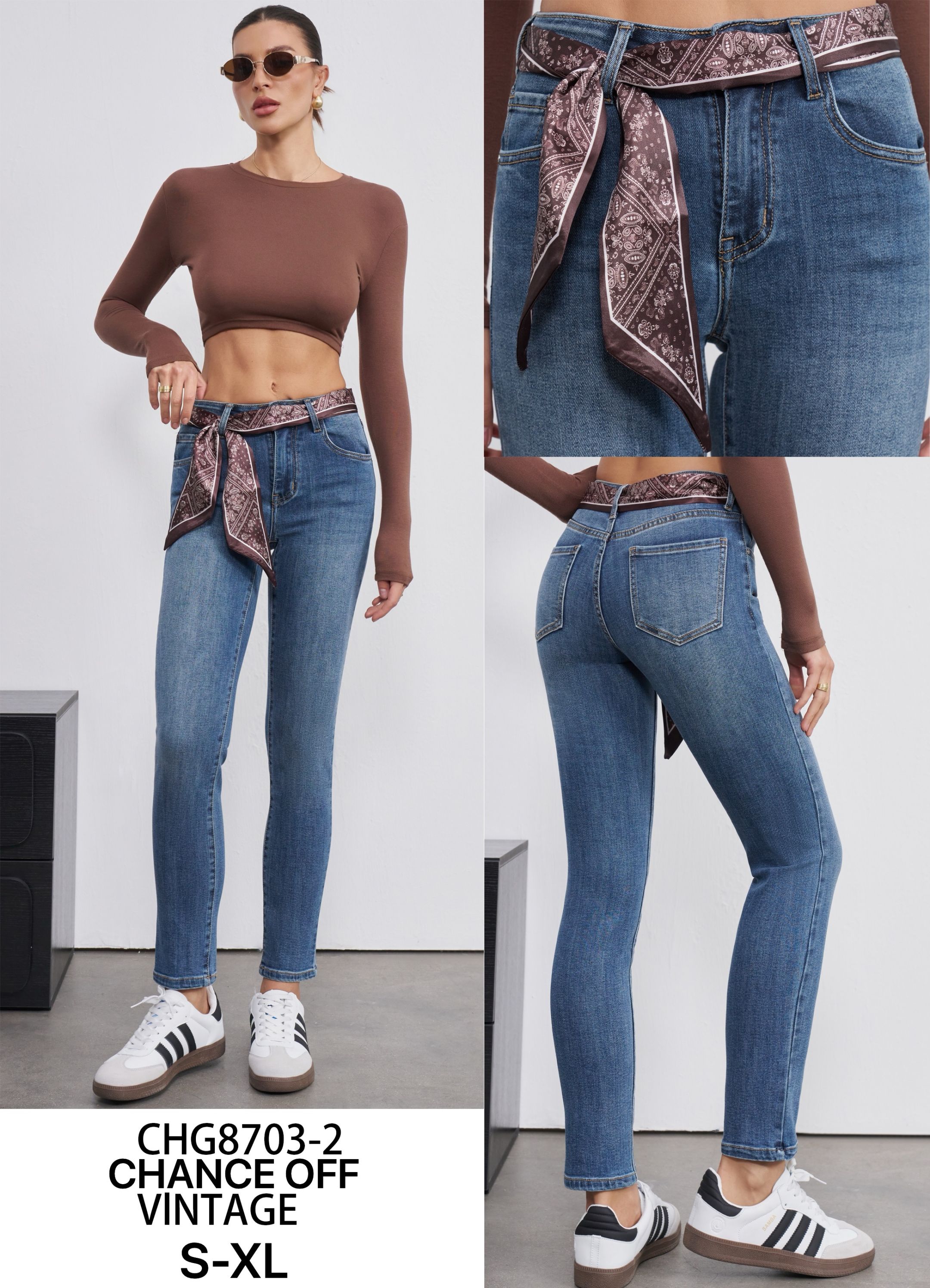 Straight Jeans mit hoher Taille