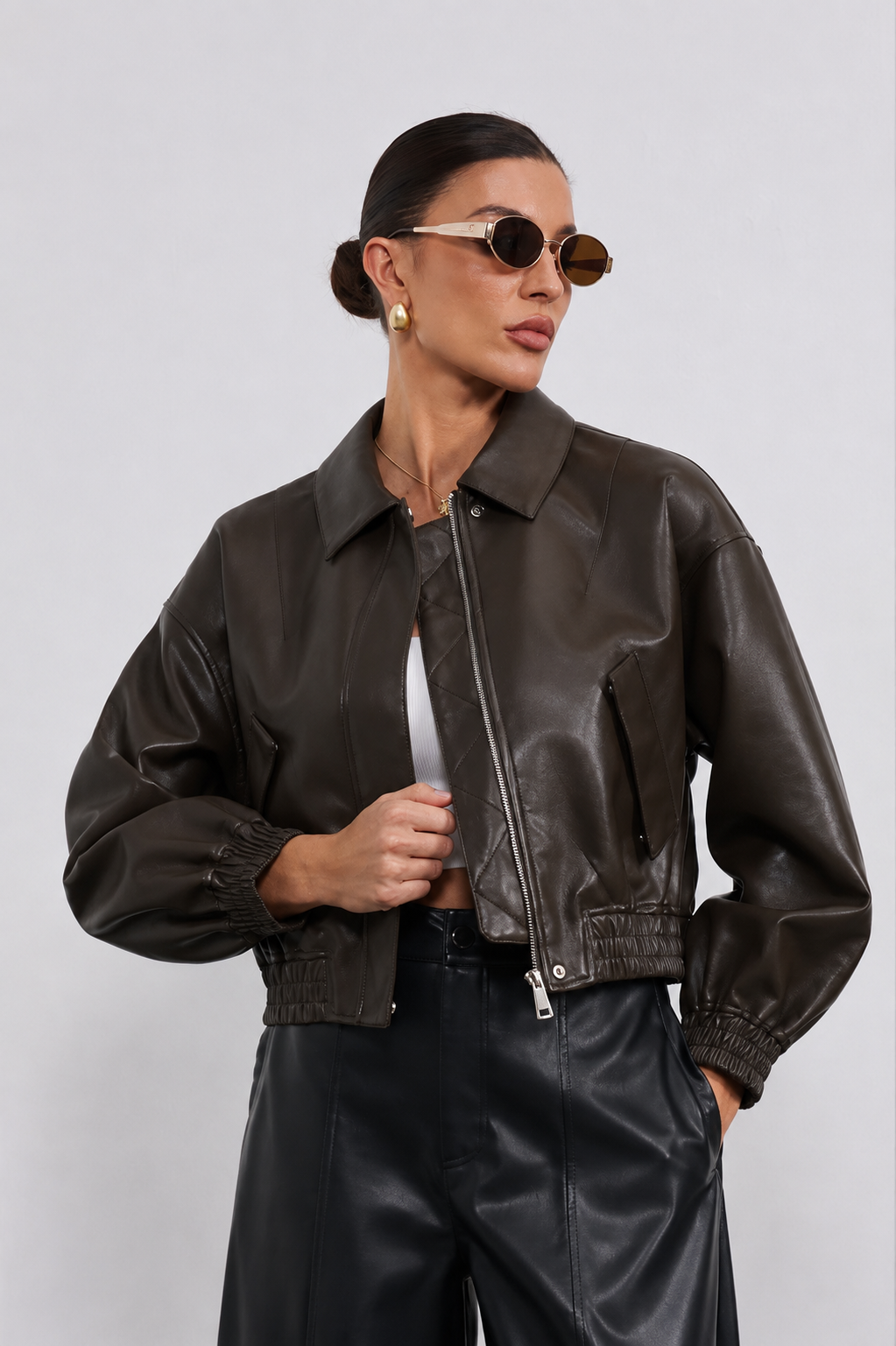 Bomberjacke mit Kragen