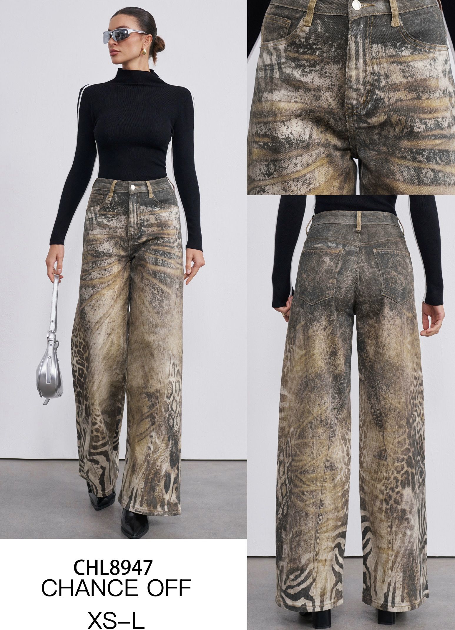 Wide‑Leg Jeans mit Hohem Bund