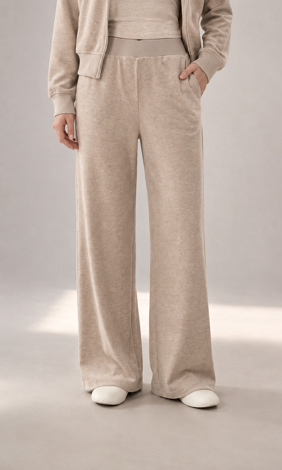 Wide‑Leg Hose mit Elastischem Bund