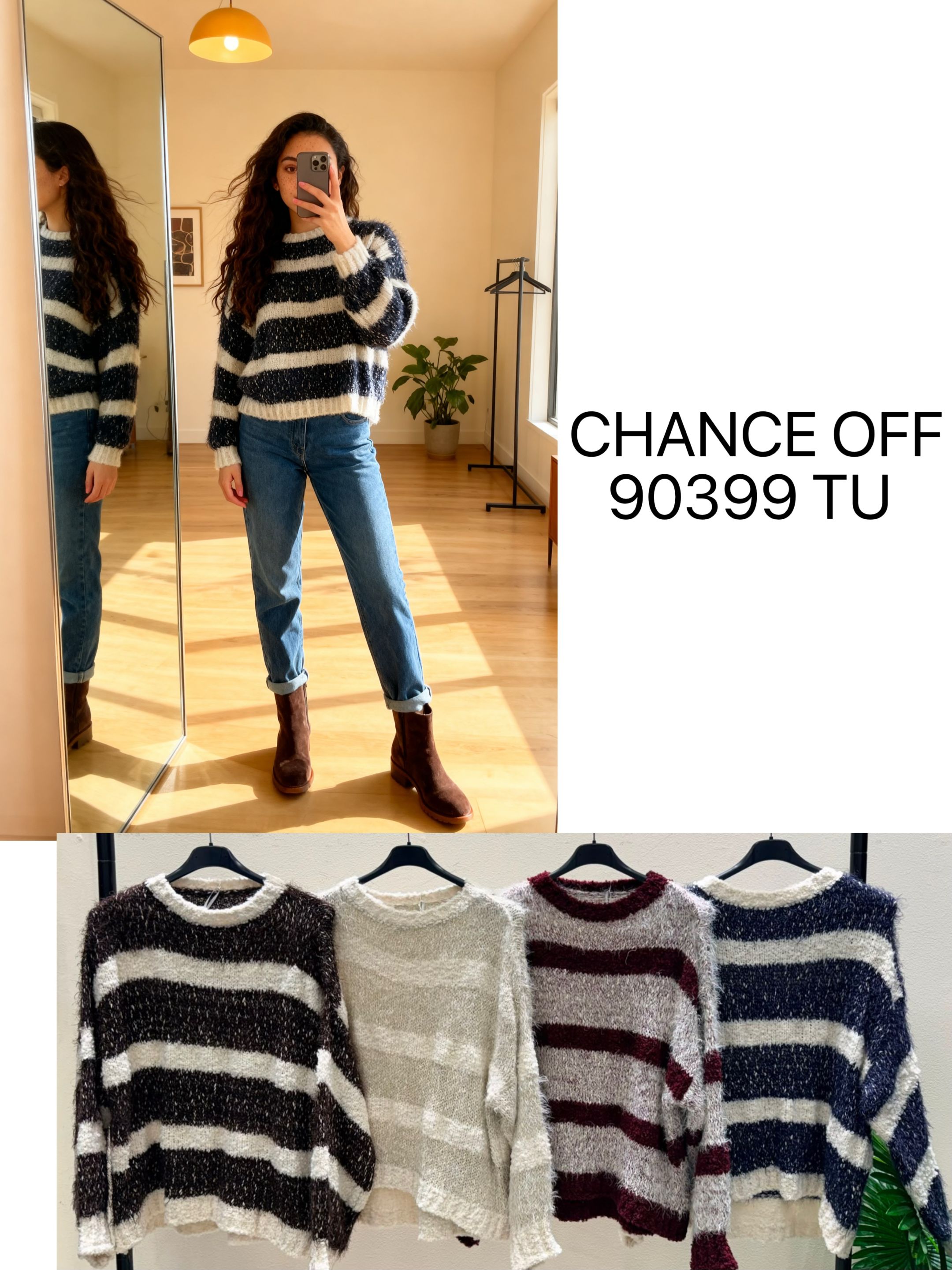 Lässiger flauschiger Pullover