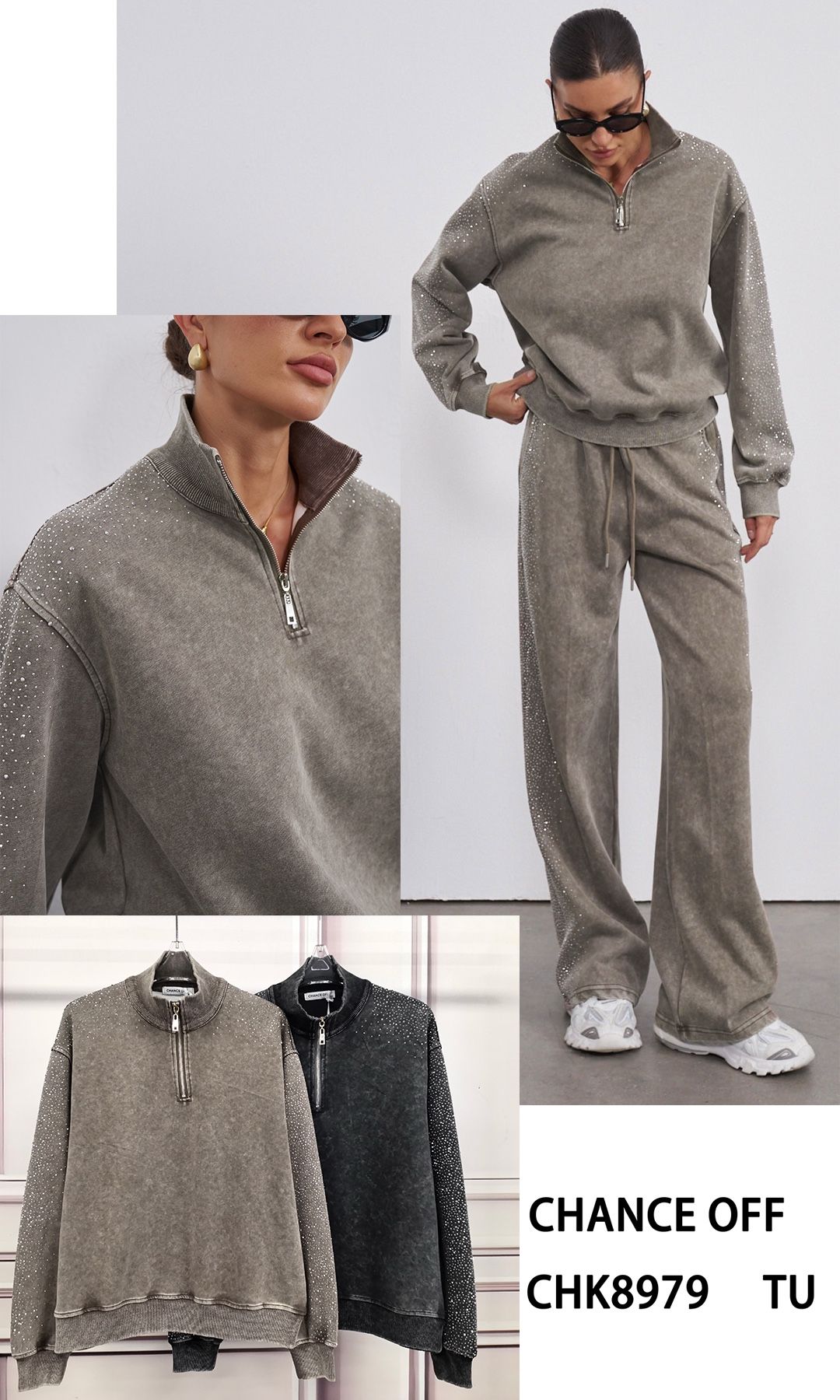 Lässiger Pullover mit halbem Rollkragen