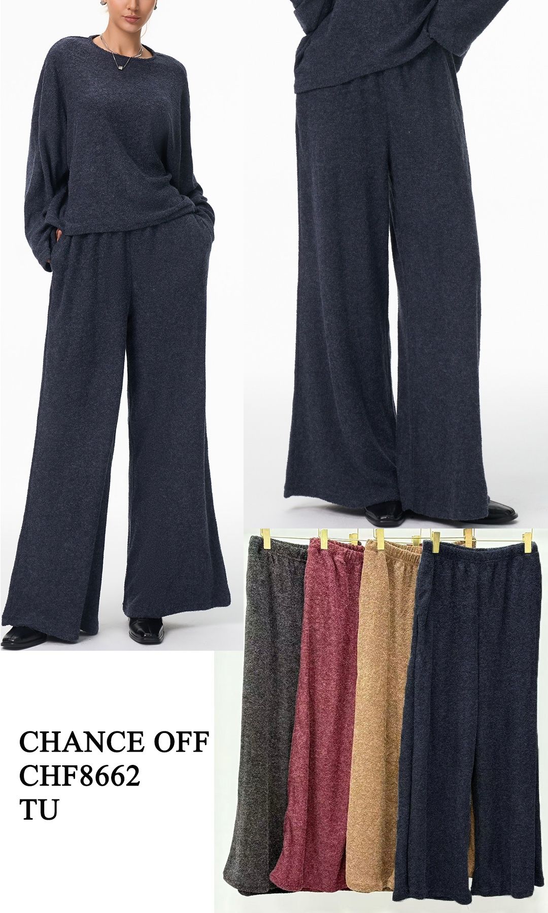 Wide-Leg Hose mit Gummibund