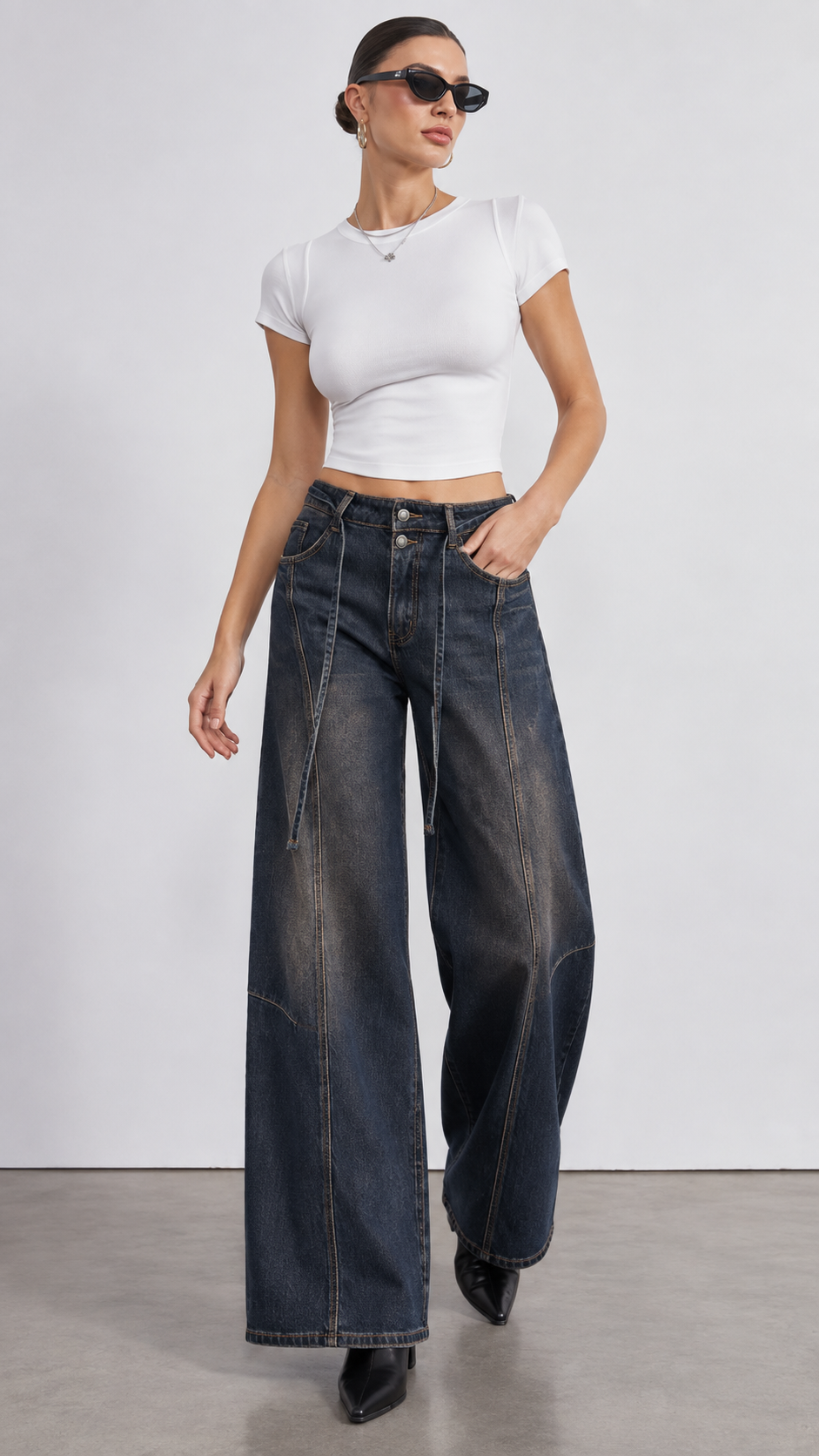 Weite Balloon-Jeans