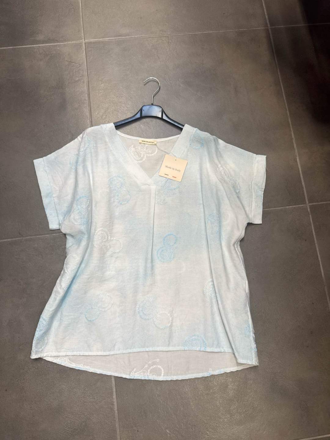Oversize-Bluse mit Tasche
