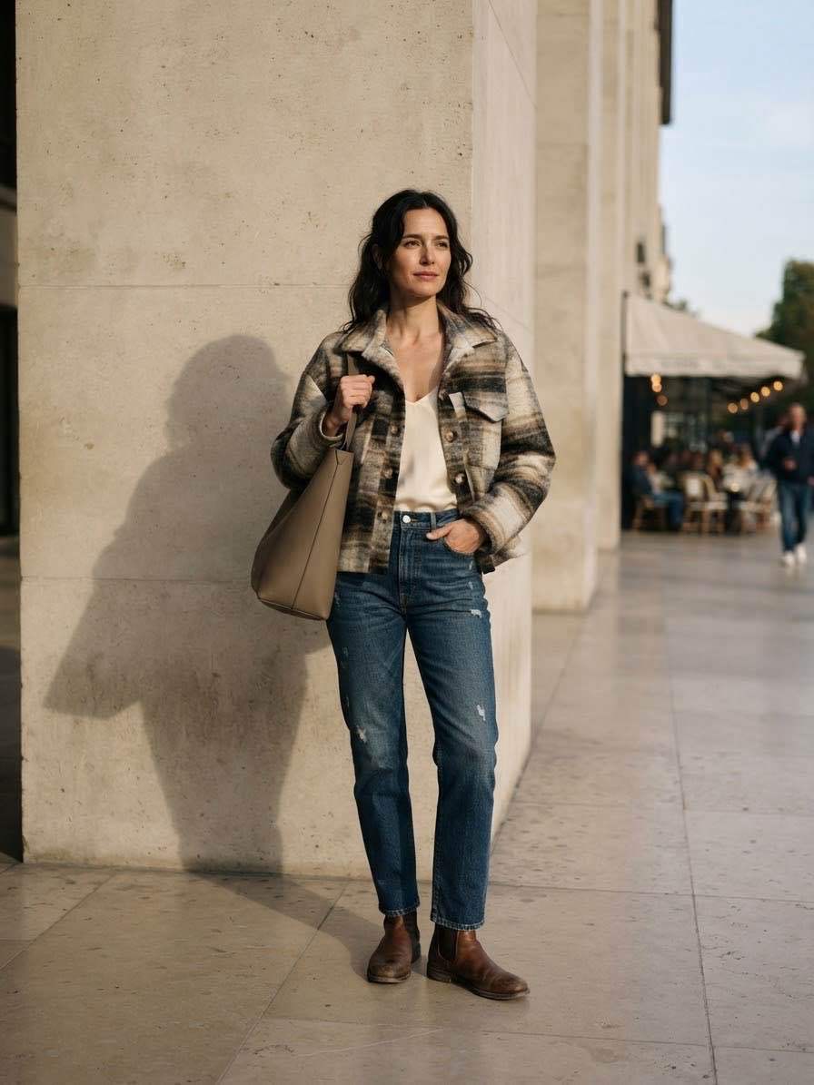 Kariertes Hemdjacke