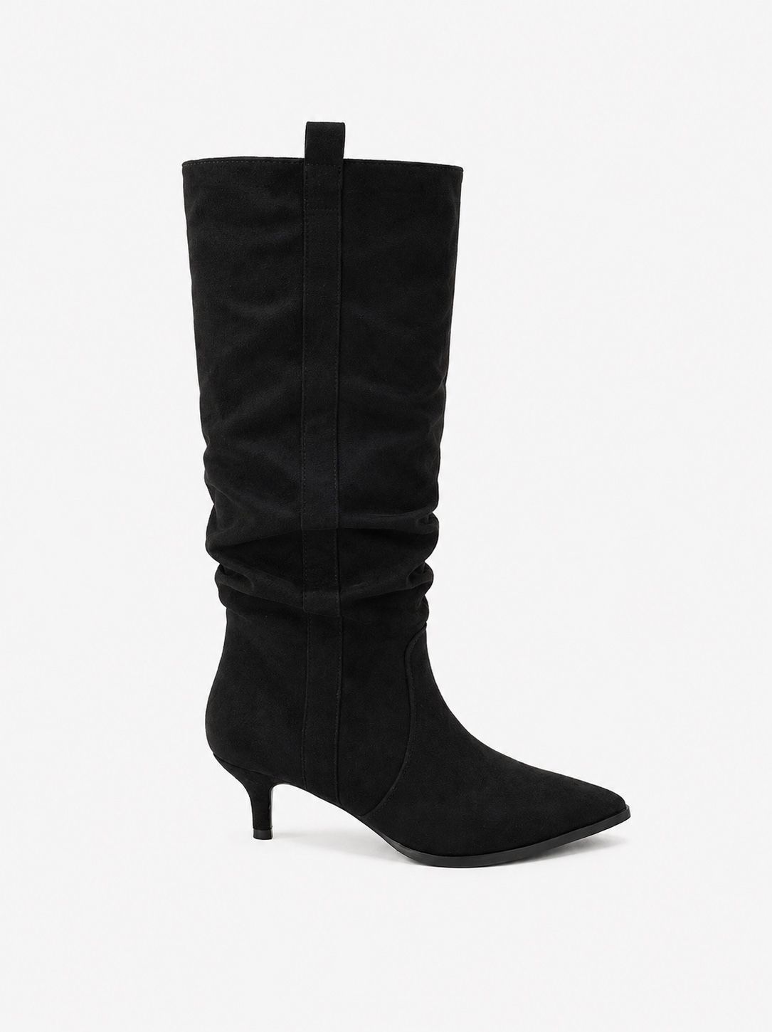Stiefel mit geraffter Schaftrand