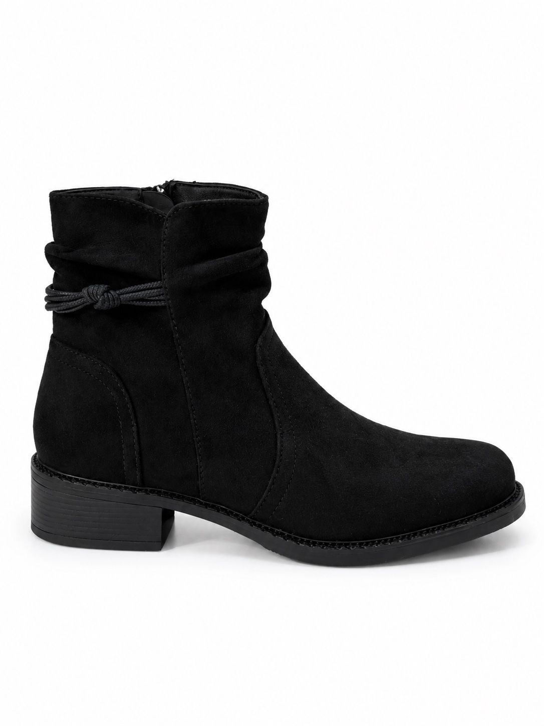 Stiefeletten mit gerafftem Schaft