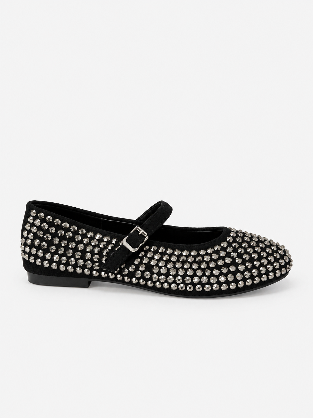 Mary-Jane-Ballerinas mit Nieten