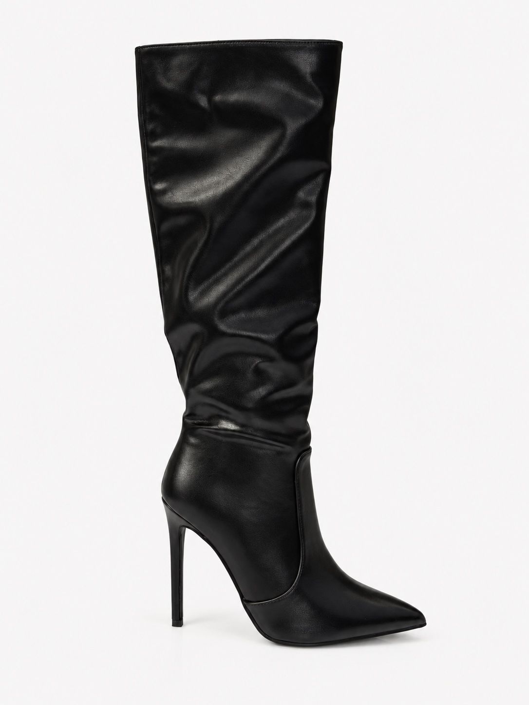 Overknee‑Stiefel mit Raffung und Stiletto‑Absatz