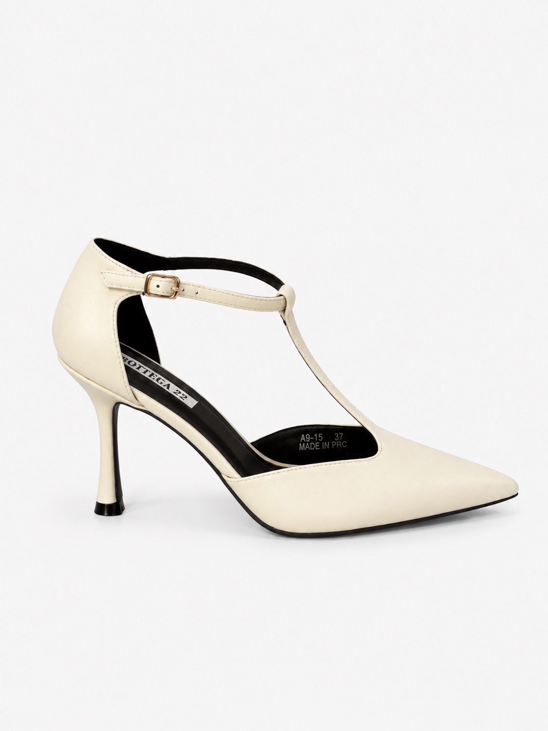 Spitze Pumps mit Knopfdetail auf Stilettoabsatz