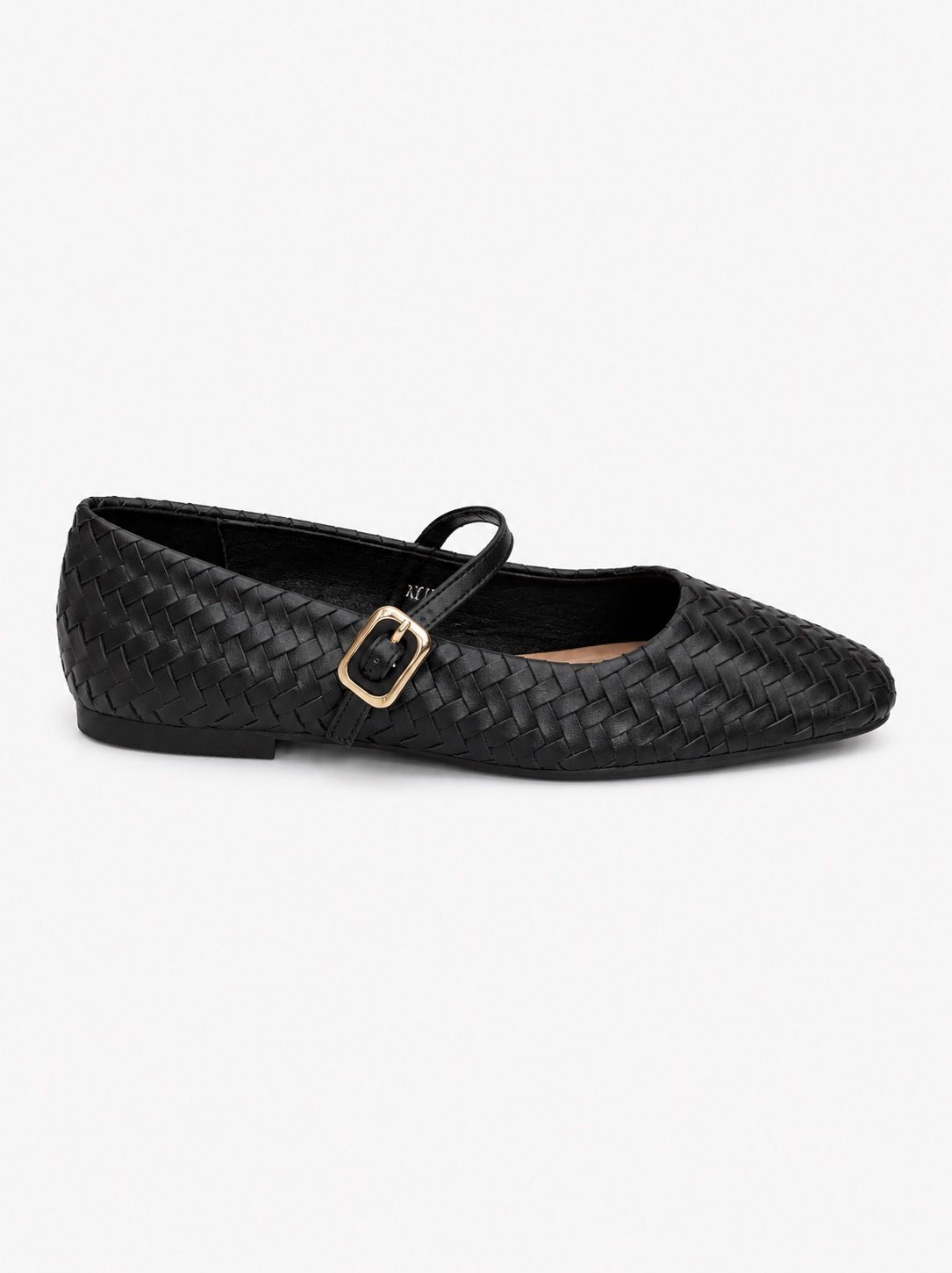 Mary-Jane-Ballerinas mit Flechtoptik