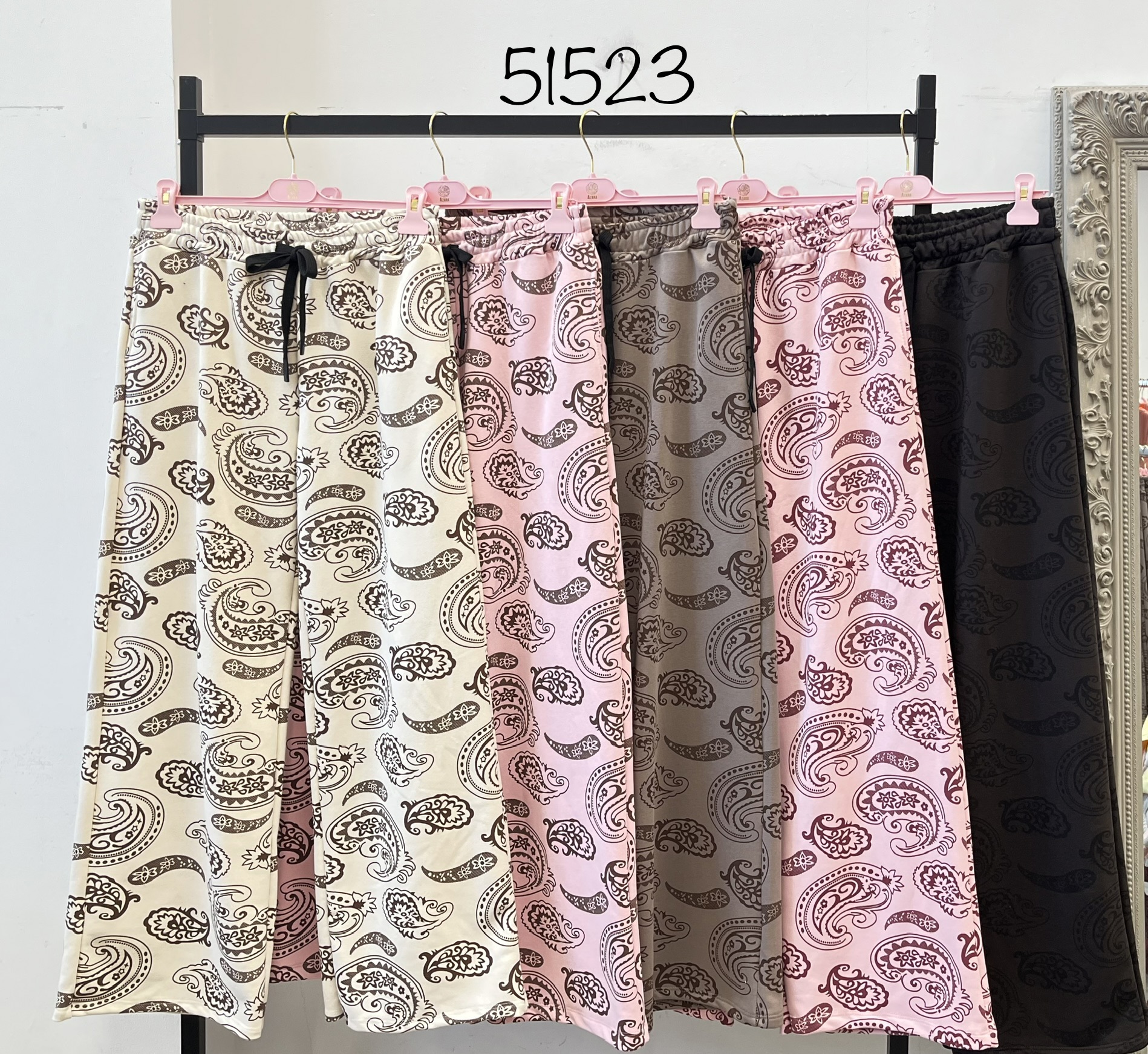 Weite Paisley‑Hose
