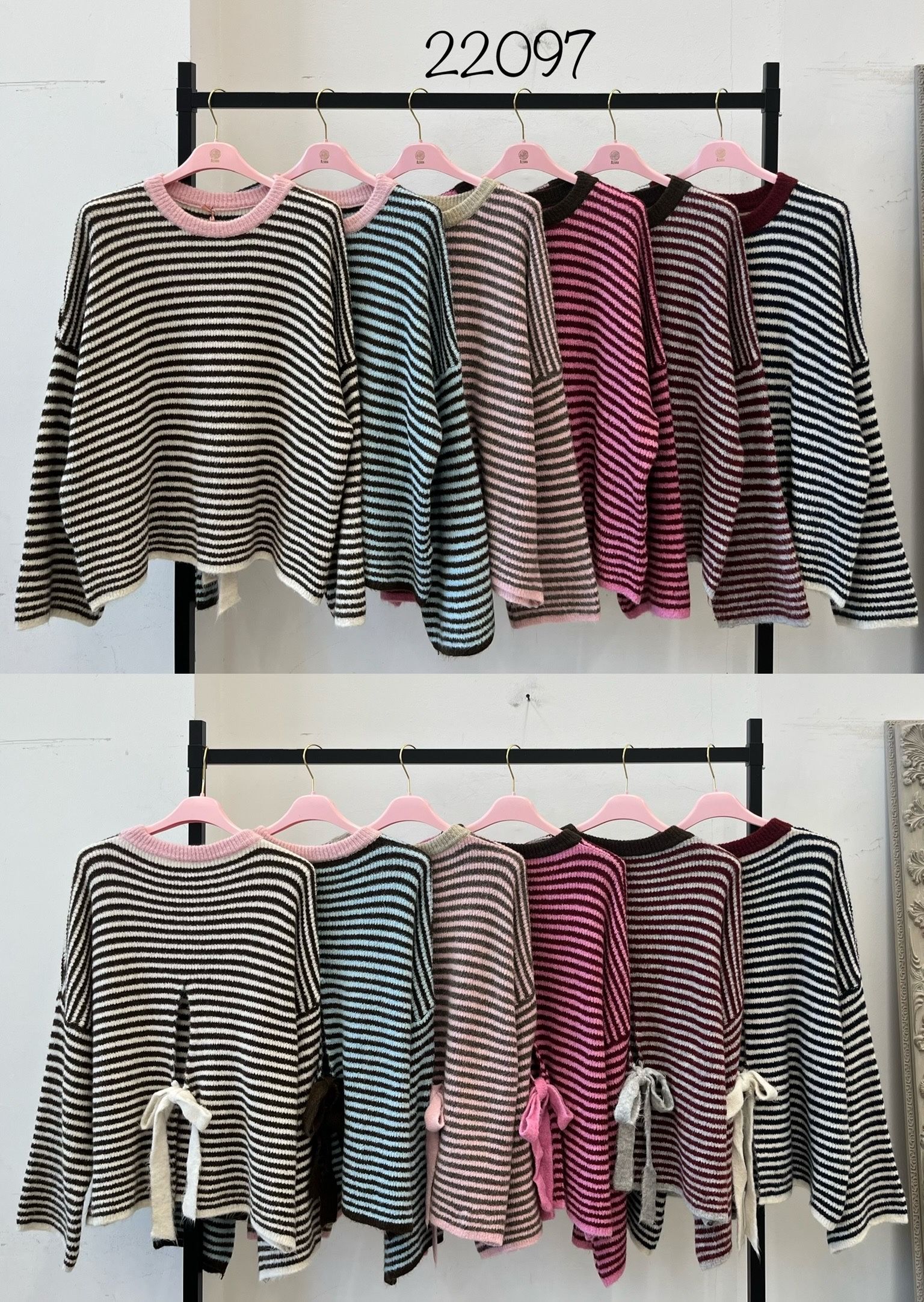 Oversize-Pullover bis zur Hüfte