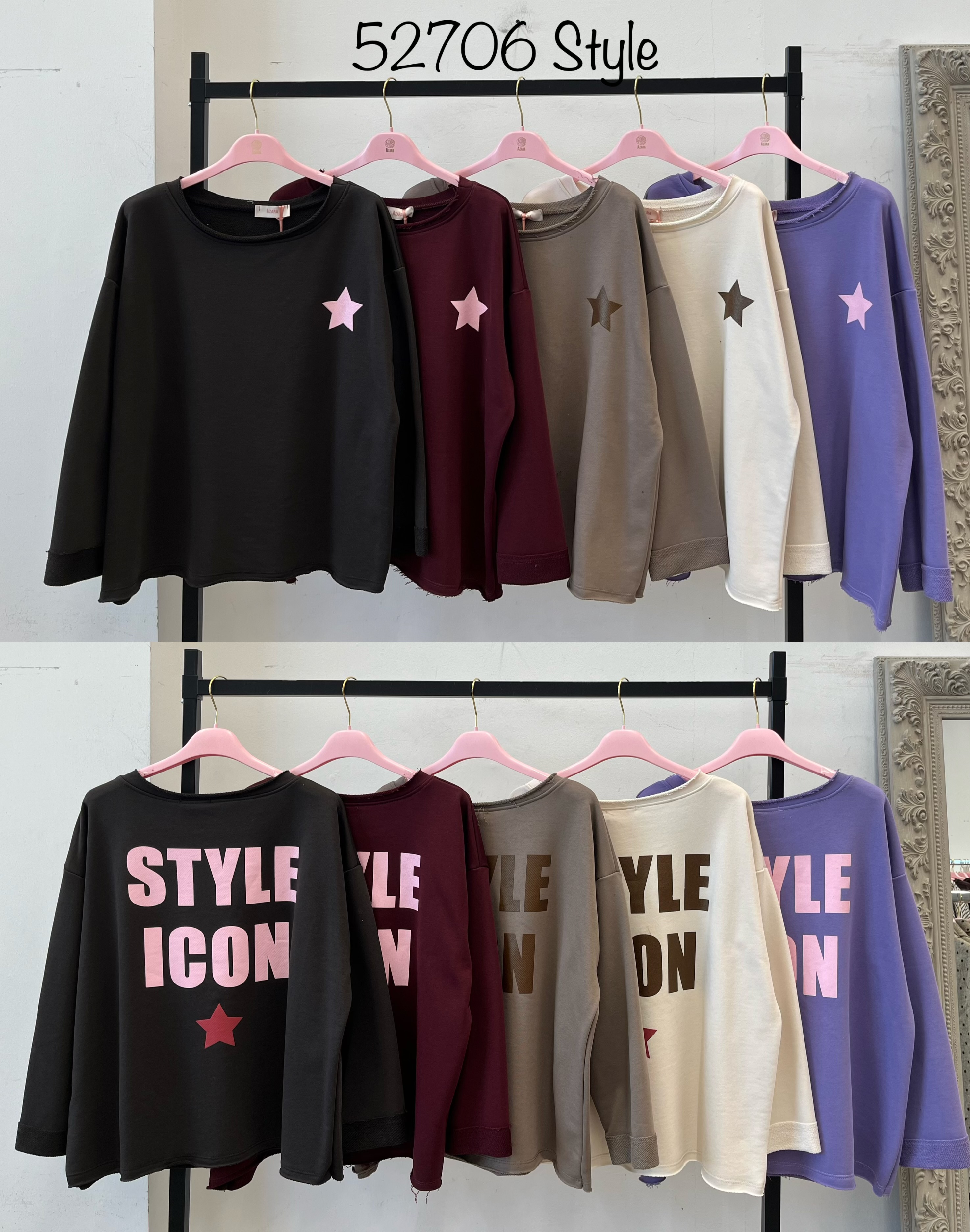 Oversize-Sweatshirt mit Schriftzug