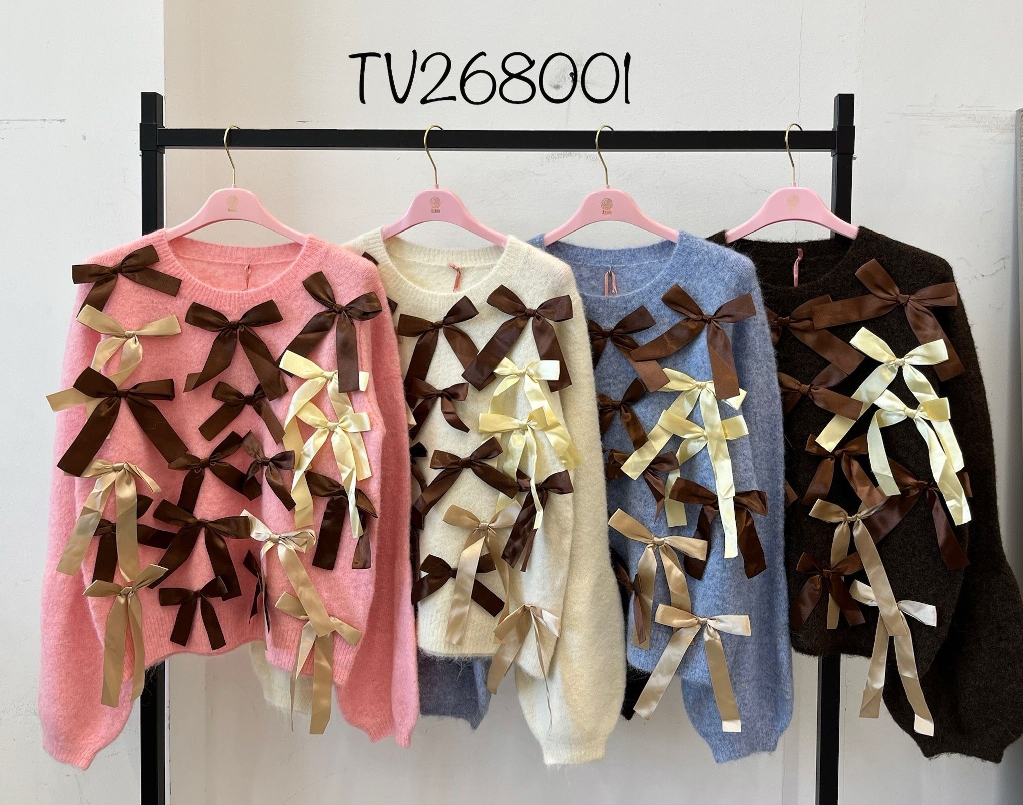 Regular-Pullover mit Schleifen