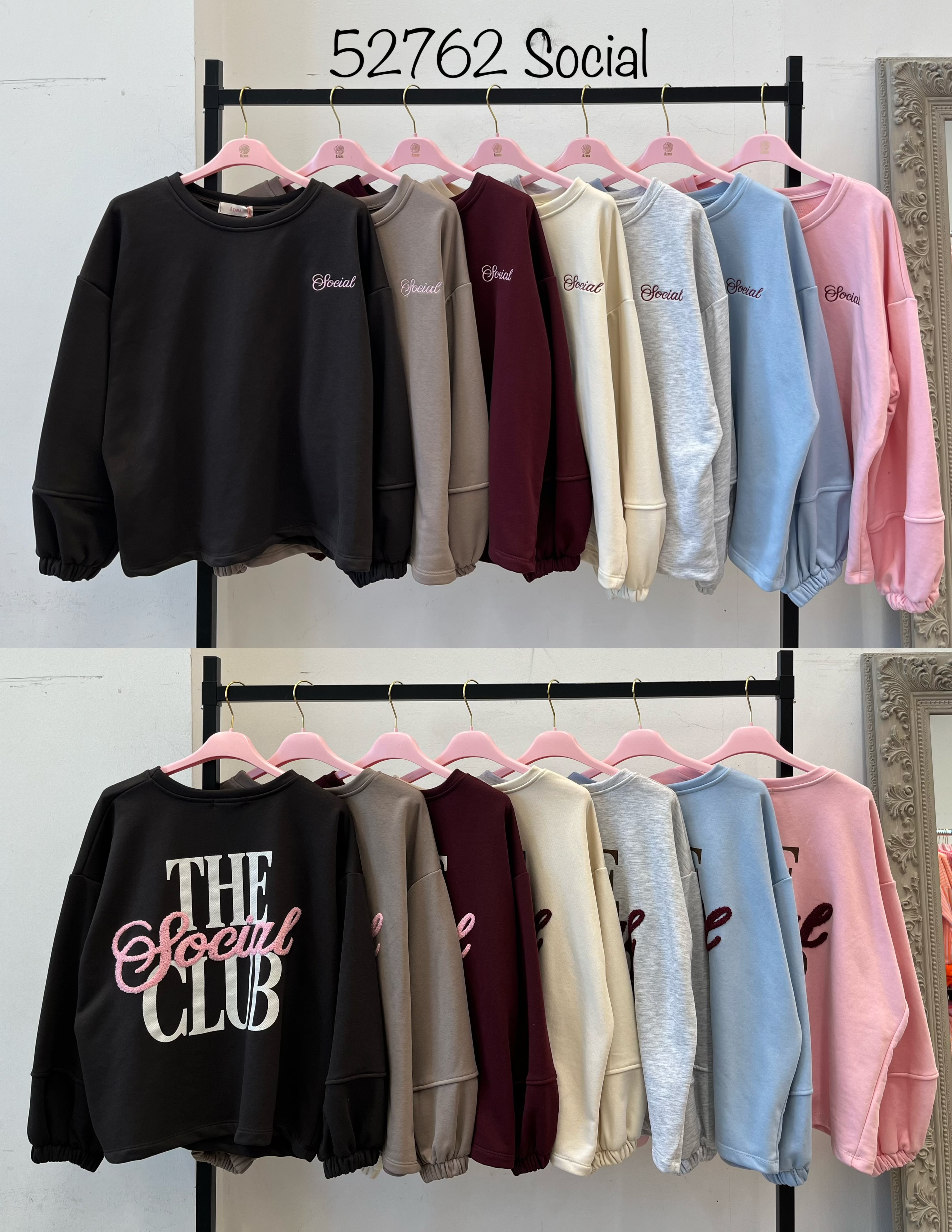 Oversize-Sweatshirt mit Schriftzug