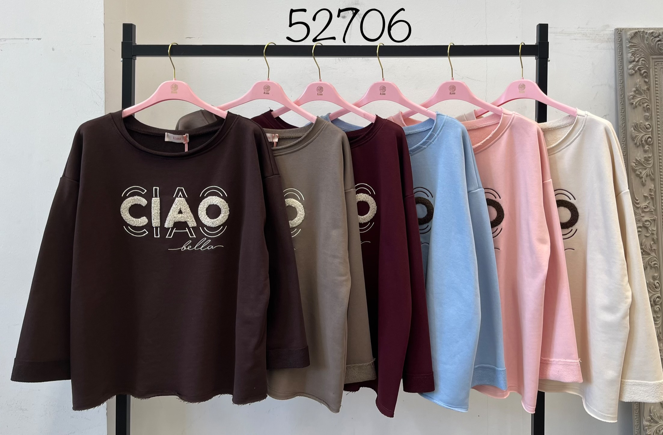 Oversize-Sweatshirt mit Stickerei