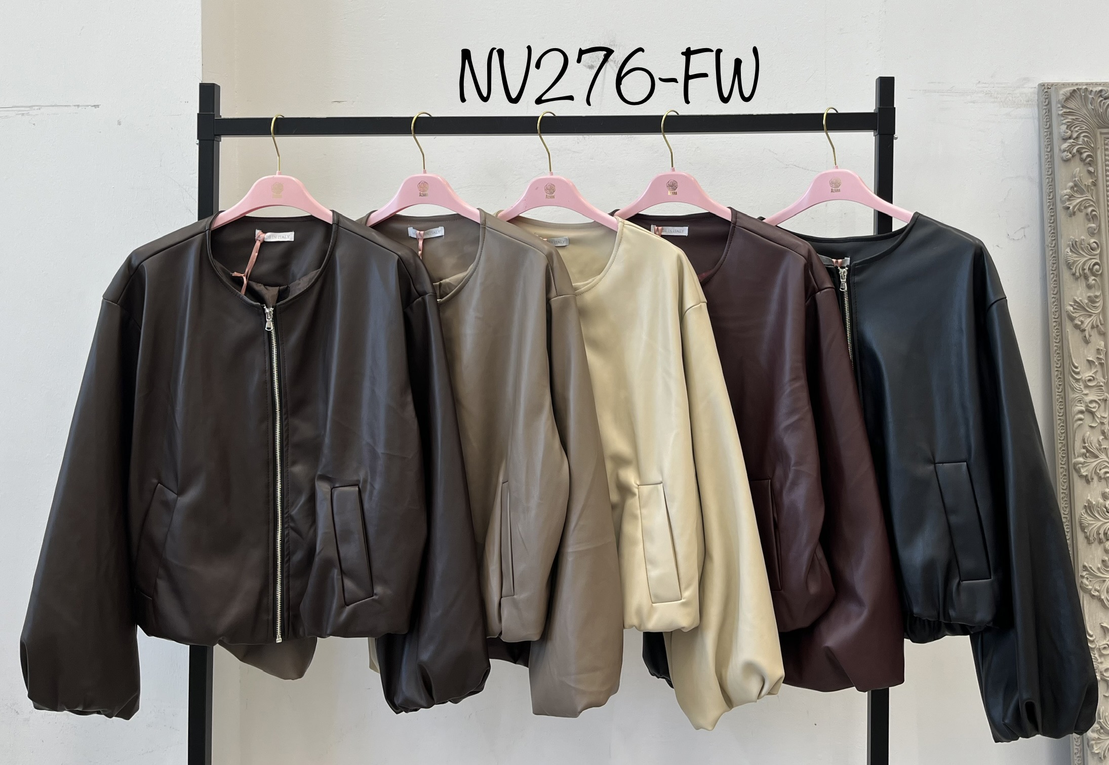 Oversize Jacke aus Kunstleder