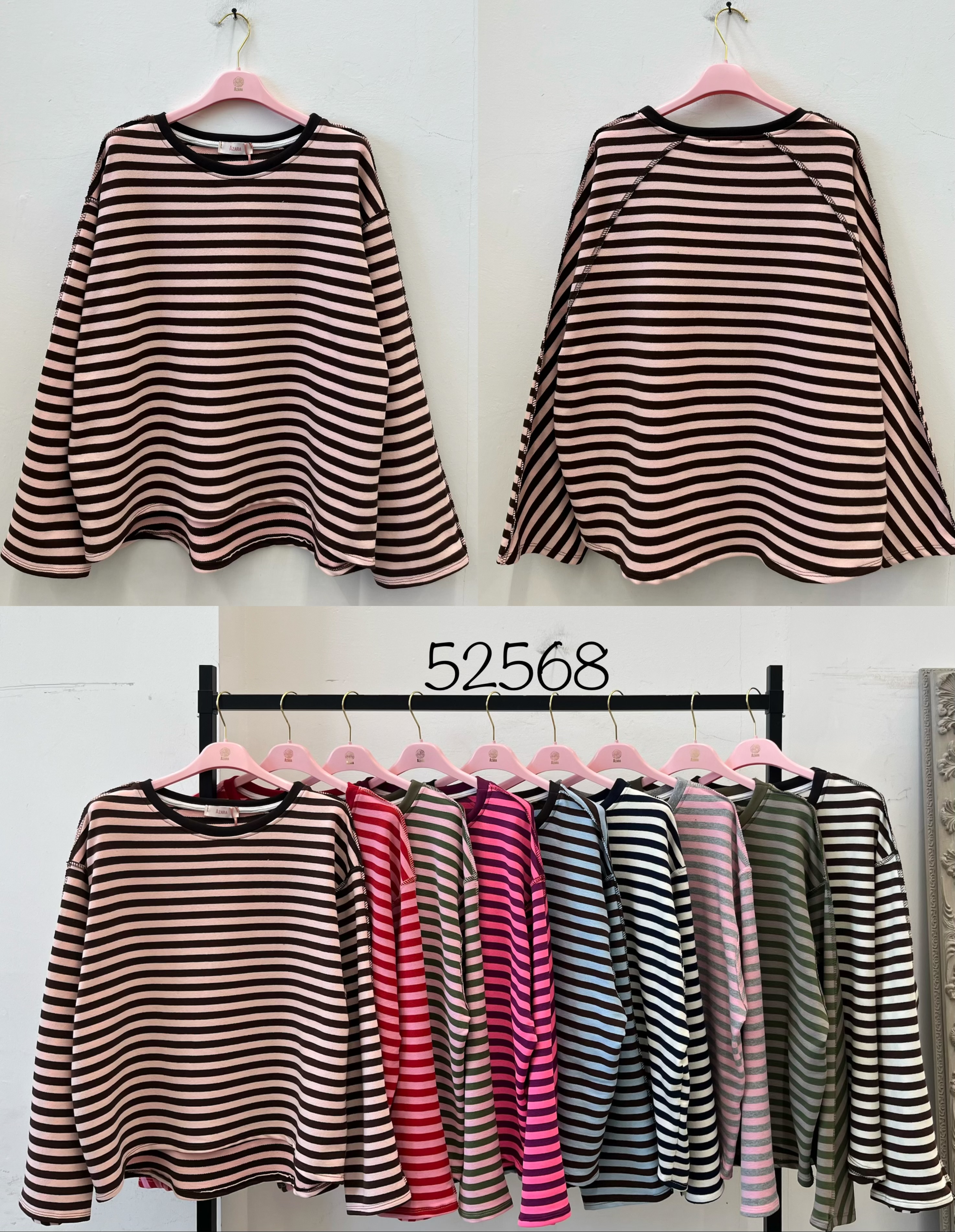 Oversize gestreiftes Shirt