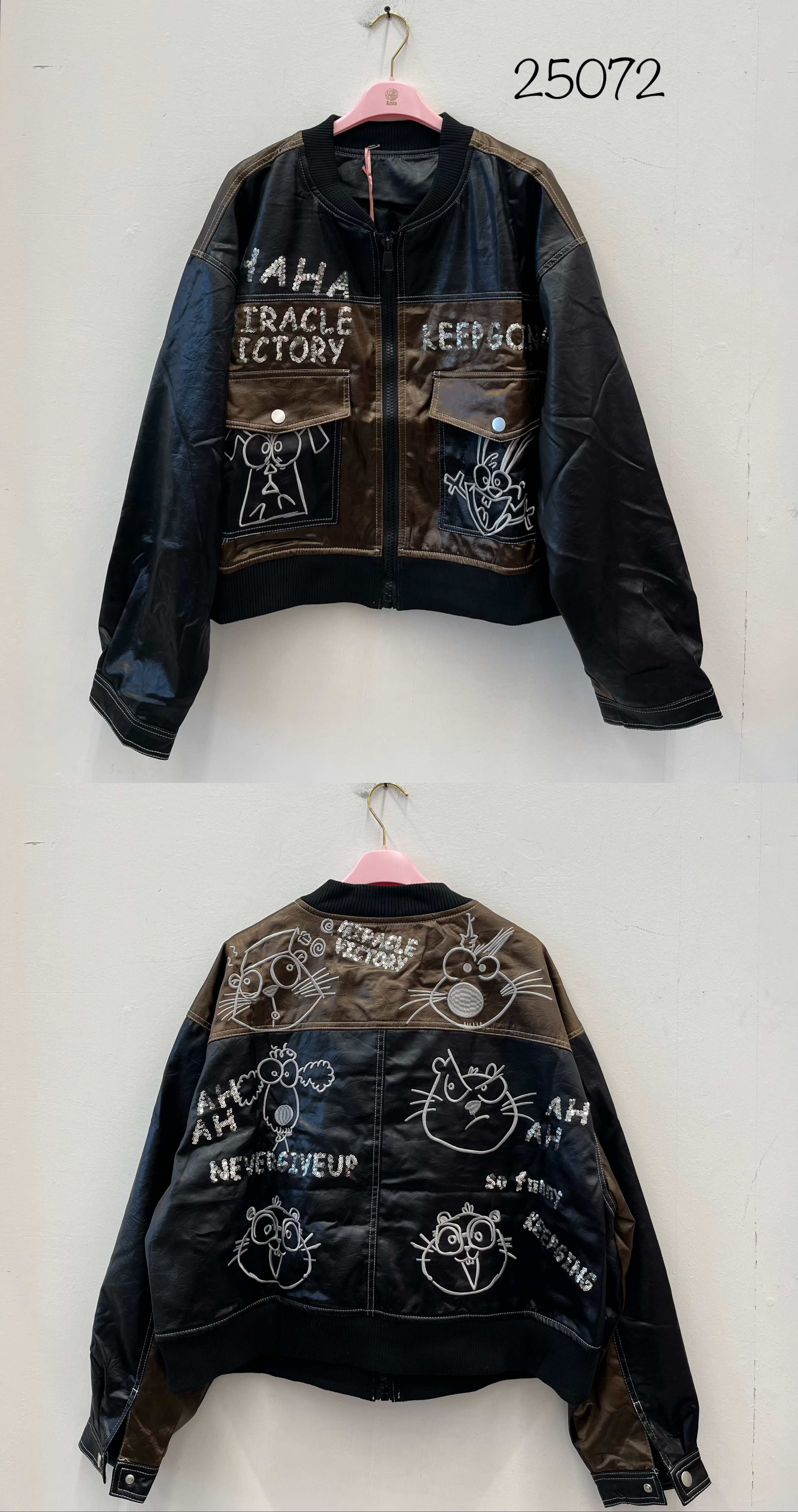 Oversize-Jacke mit Applikationen