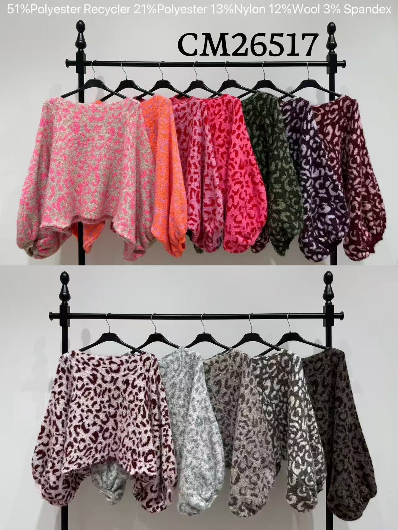 Oversize Cropped Pullover mit Ballonärmeln