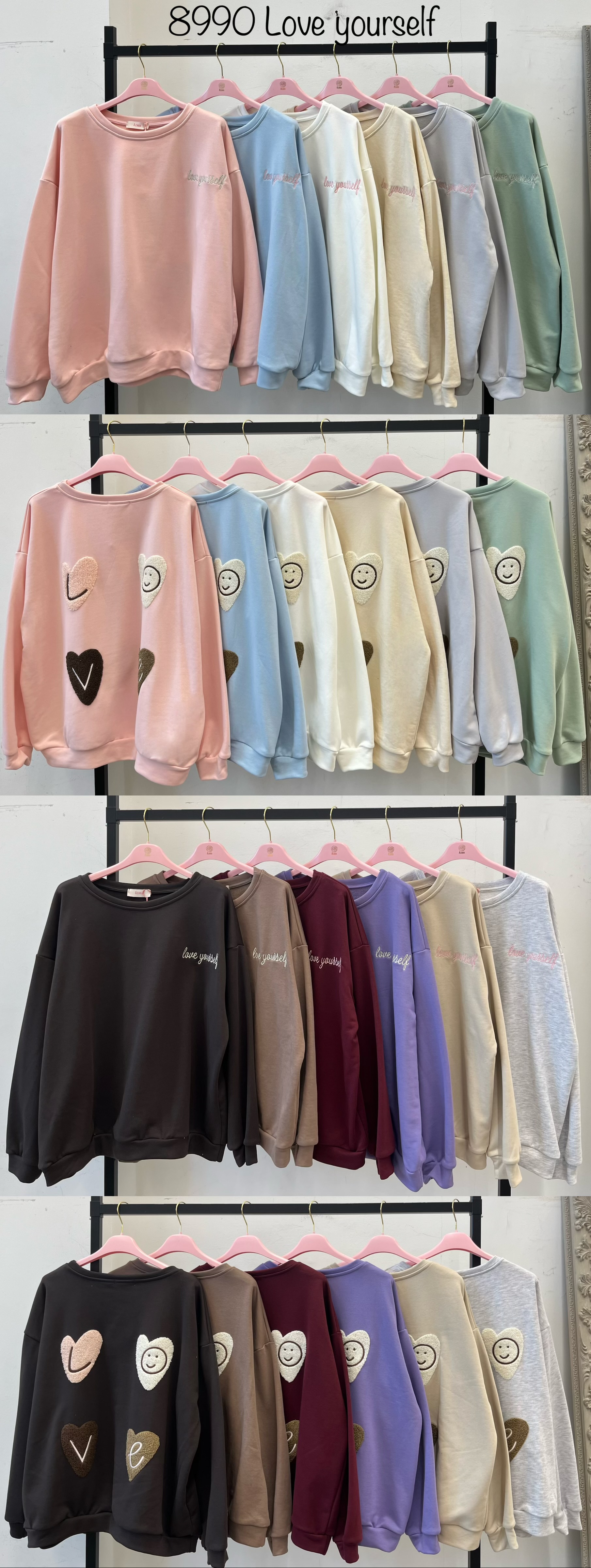 Oversize-Sweatshirt mit Stickerei
