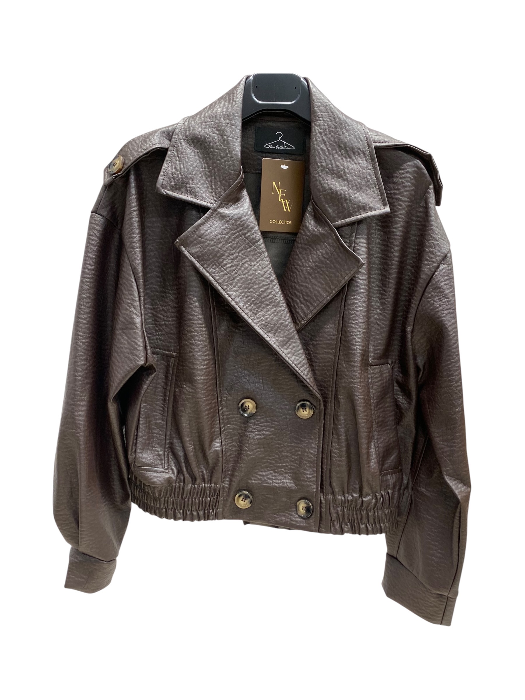Kurze Jacke aus Kunstleder