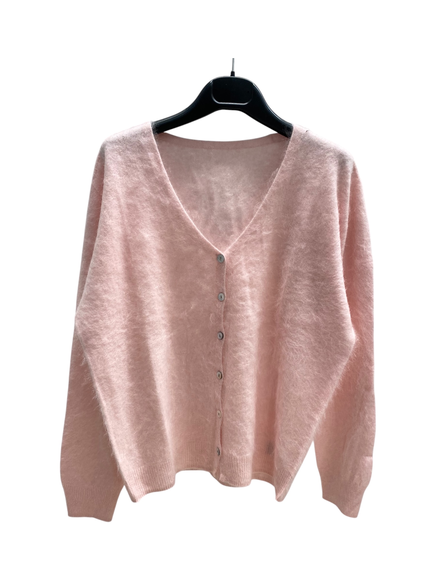 Fluffiger V‑Ausschnitt Cardigan
