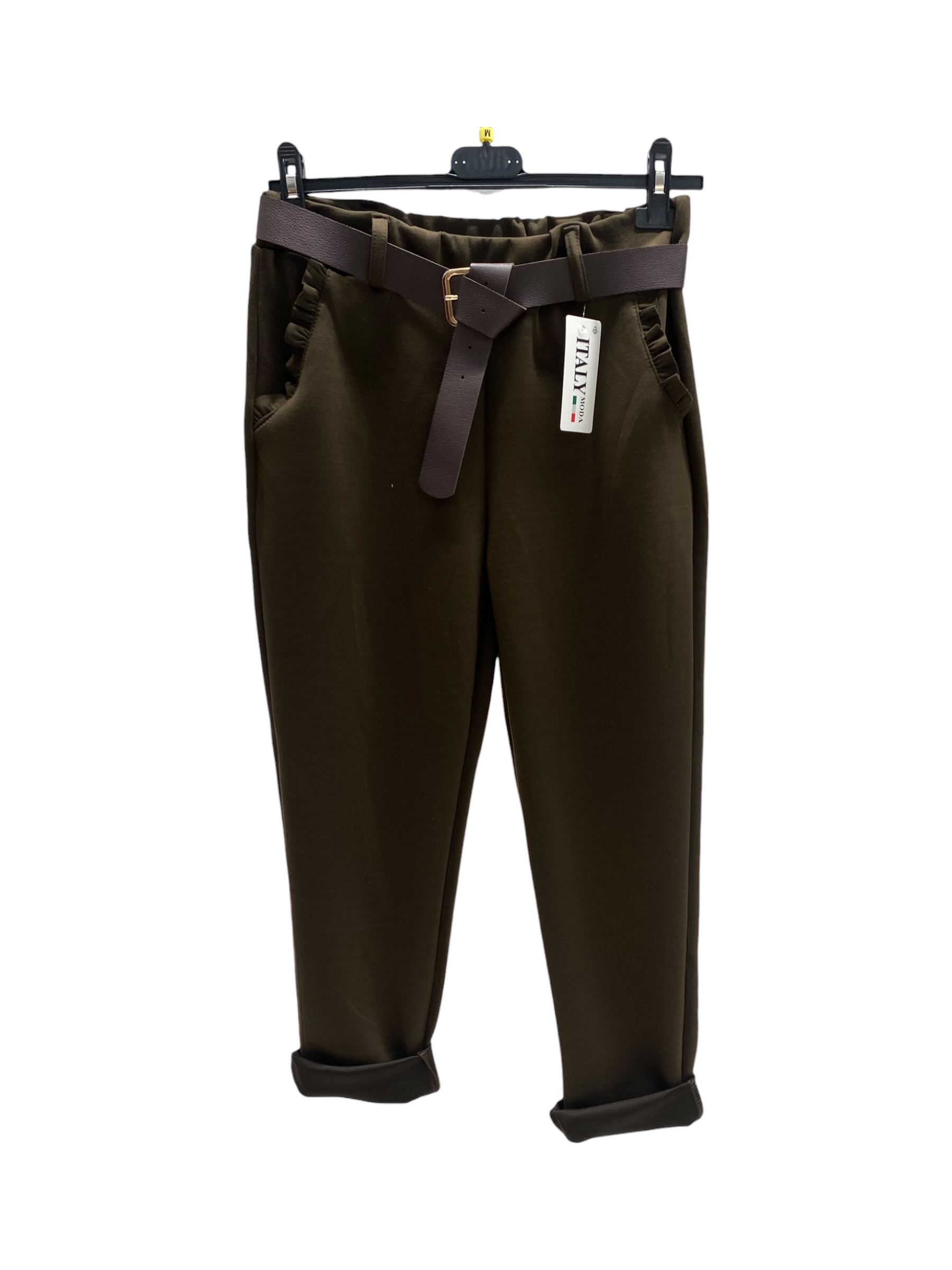 Hosen aus Webstoff mit Gürtel