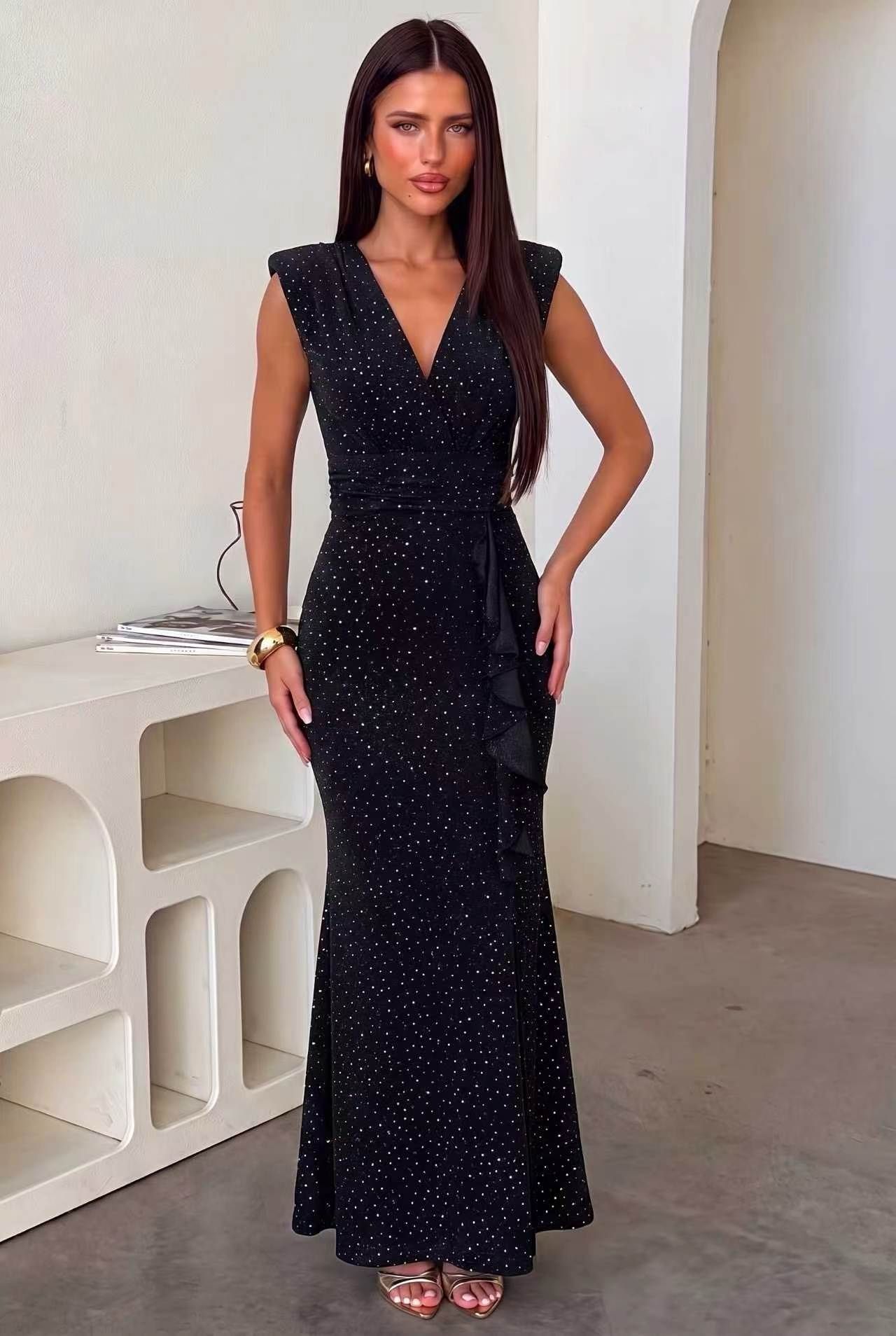 Maxi-Wickelkleid im Meerjungfrauen-Schnitt