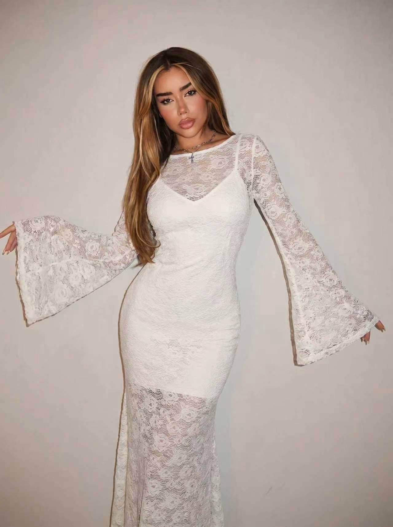 Spitzen-Maxi-Kleid im Meerjungfrauen-Schnitt