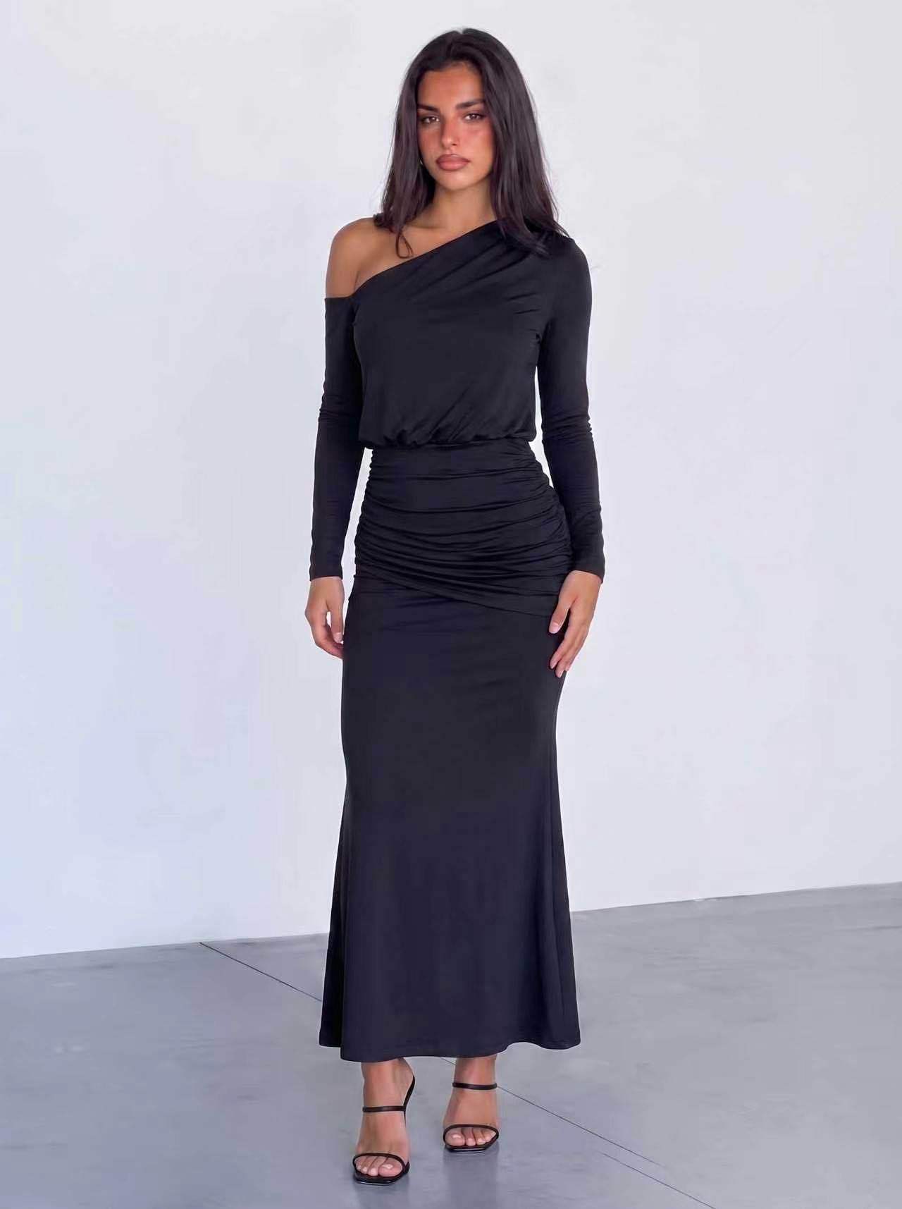 Maxi-Kleid mit One-Shoulder