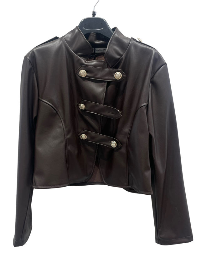 Kurze Jacke mit Stehkragen