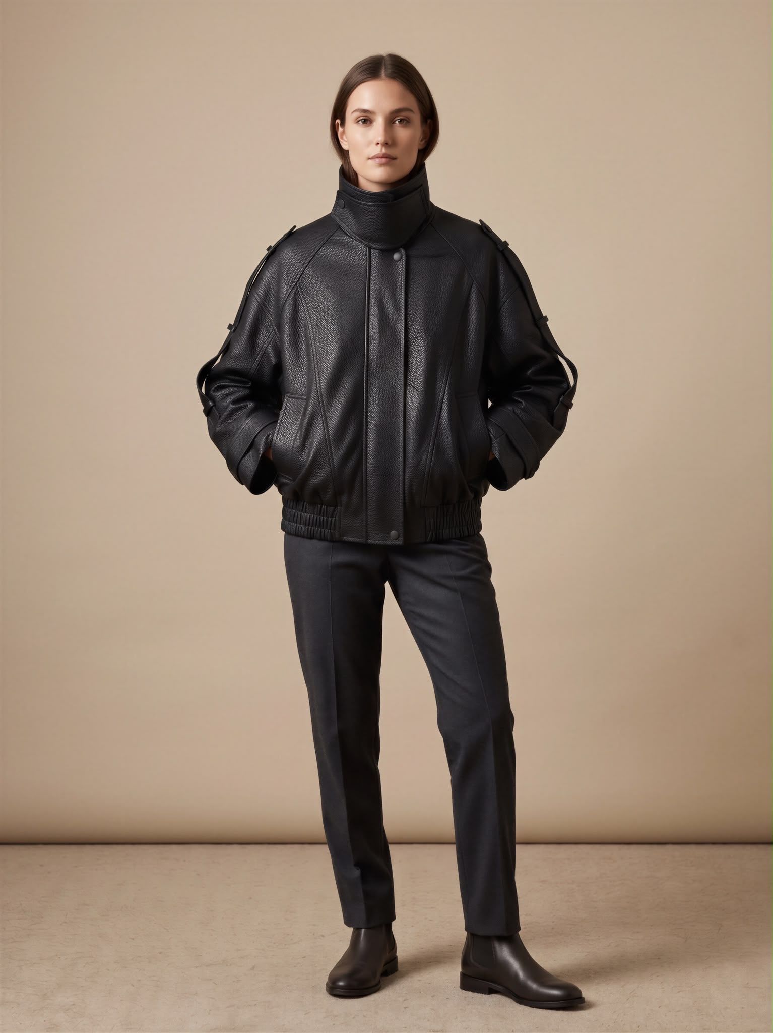 Oversize-Jacke mit Stehkragen