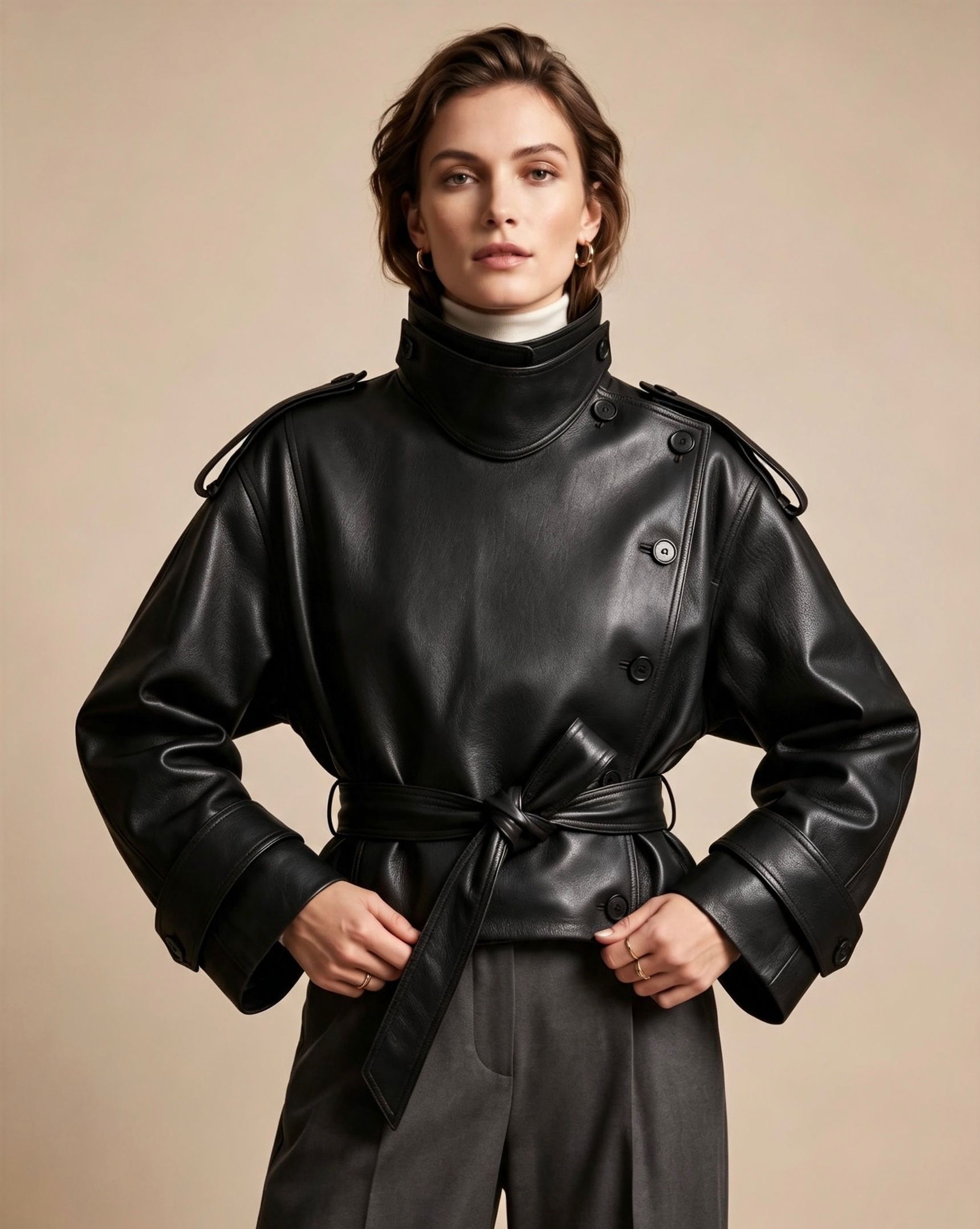 Oversize-Jacke mit Stehkragen