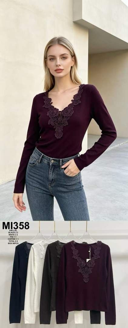 Pullover mit Spitze