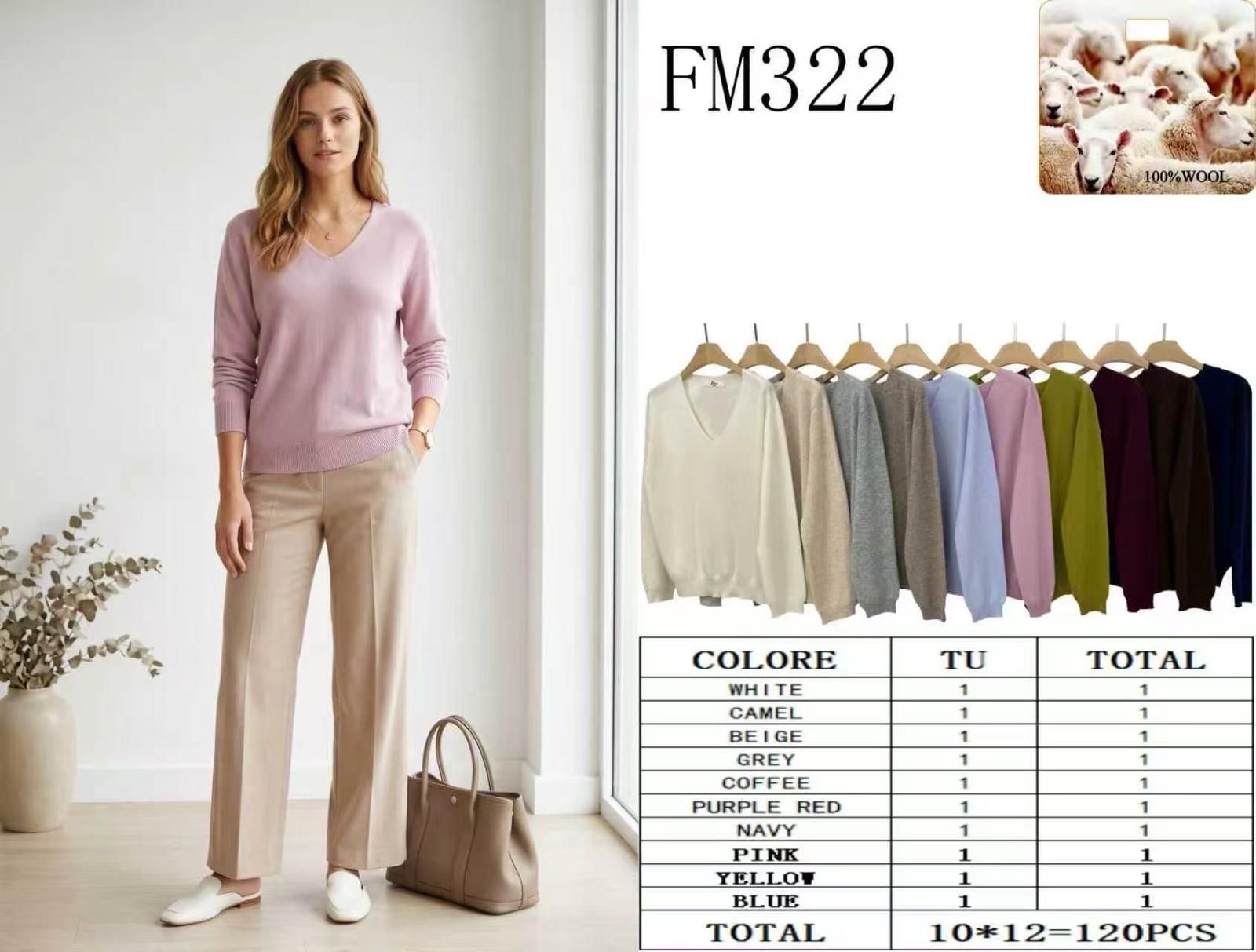 Regular Pullover mit V‑Ausschnitt