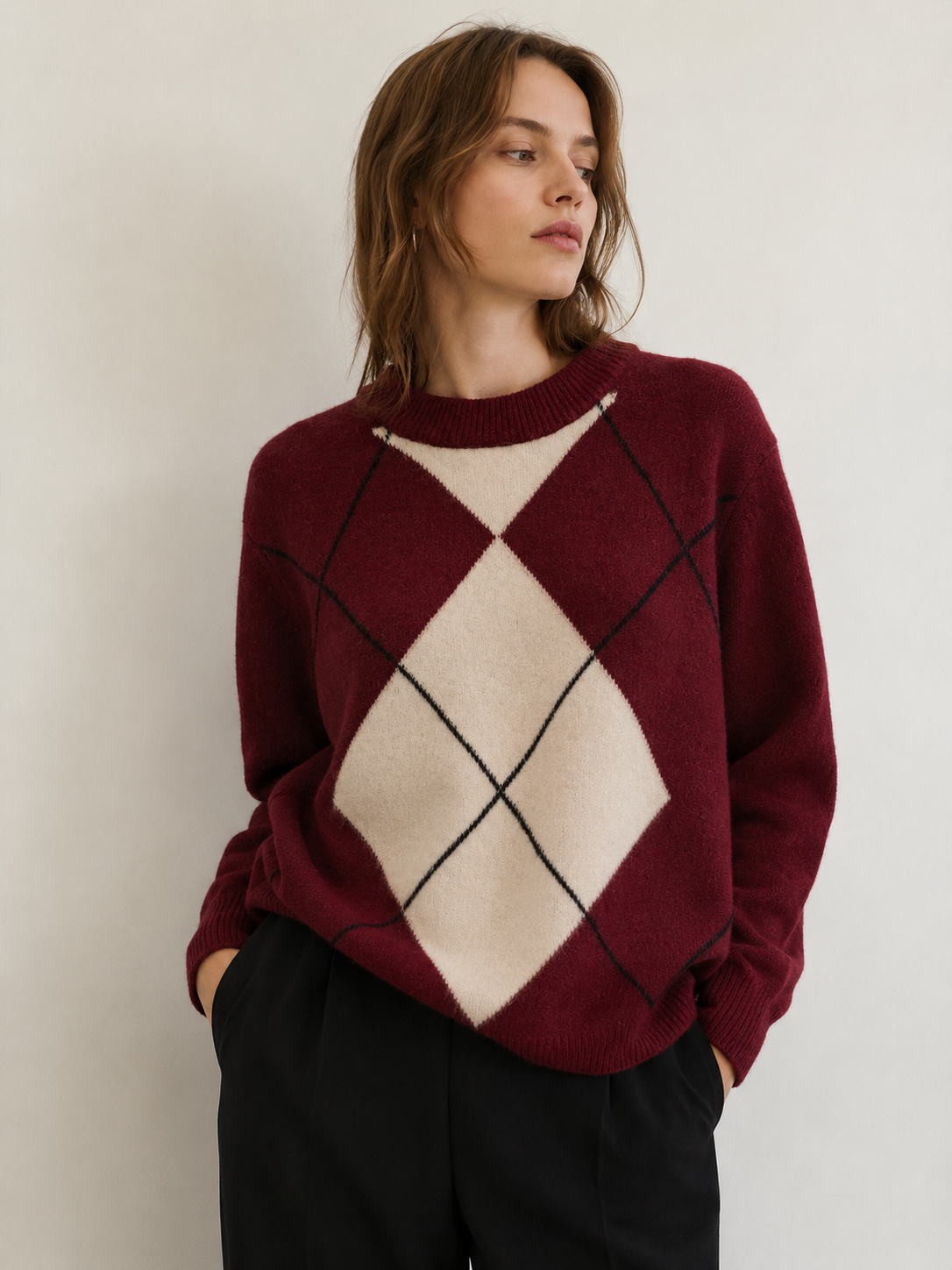 Regular Fit Pullover mit Karomuster