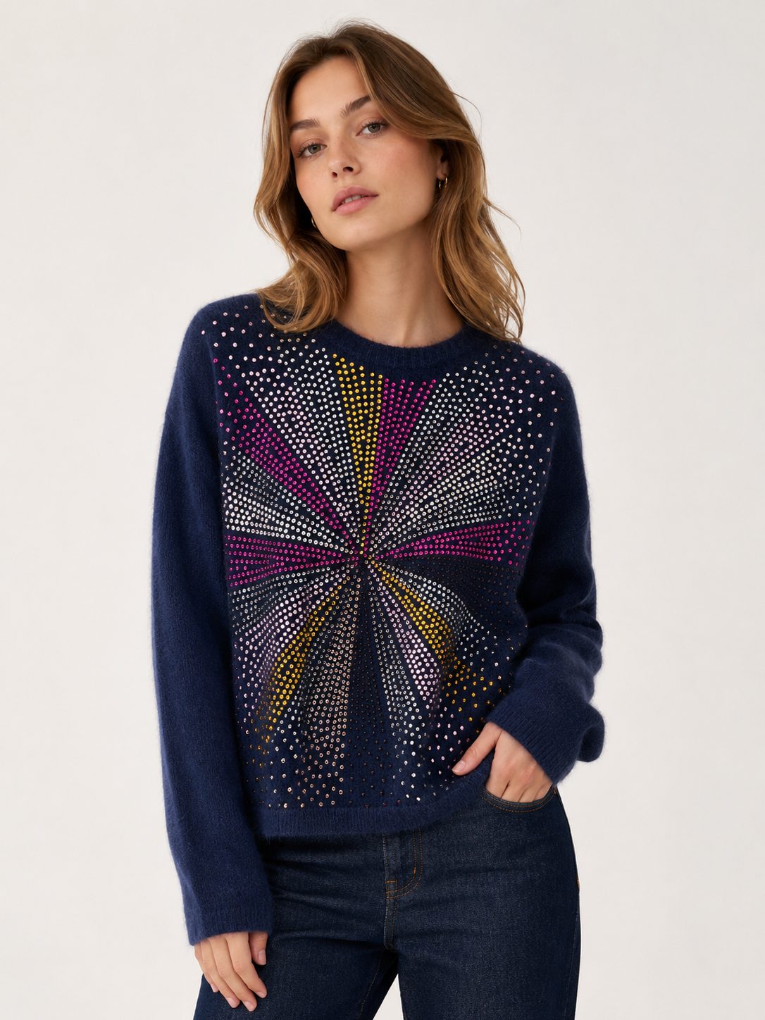 Regular-Pullover mit Applikation