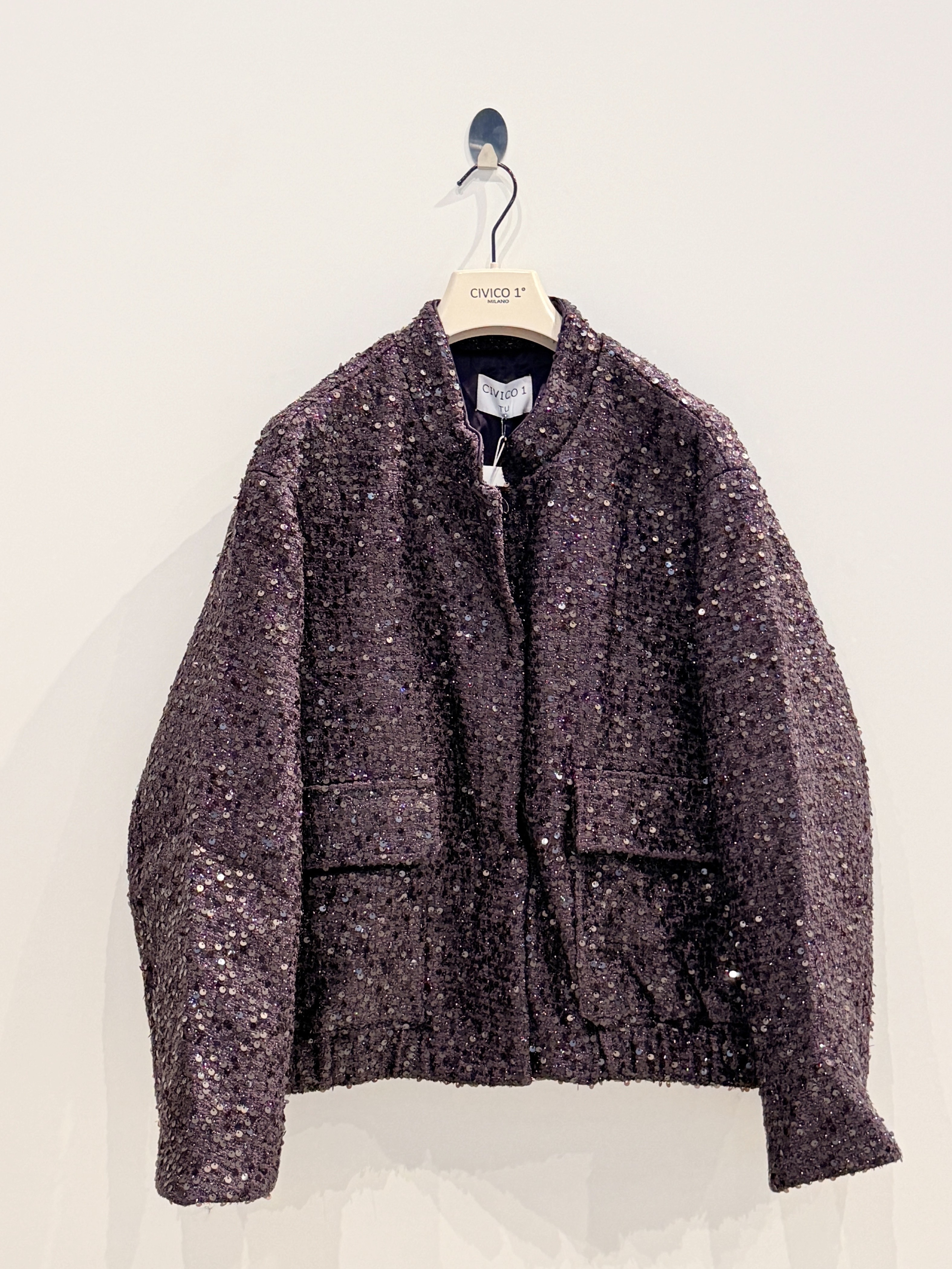 Boxy-Jacke mit Pailletten