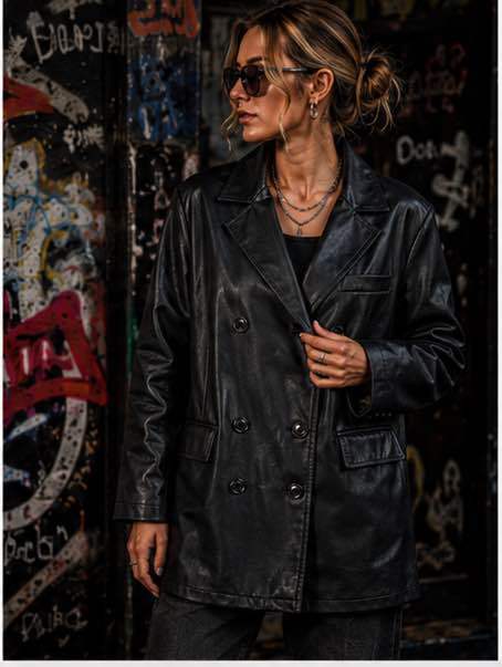 Langer Blazer mit Taschen