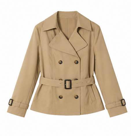 Kurzer Trenchcoat mit Gürtel