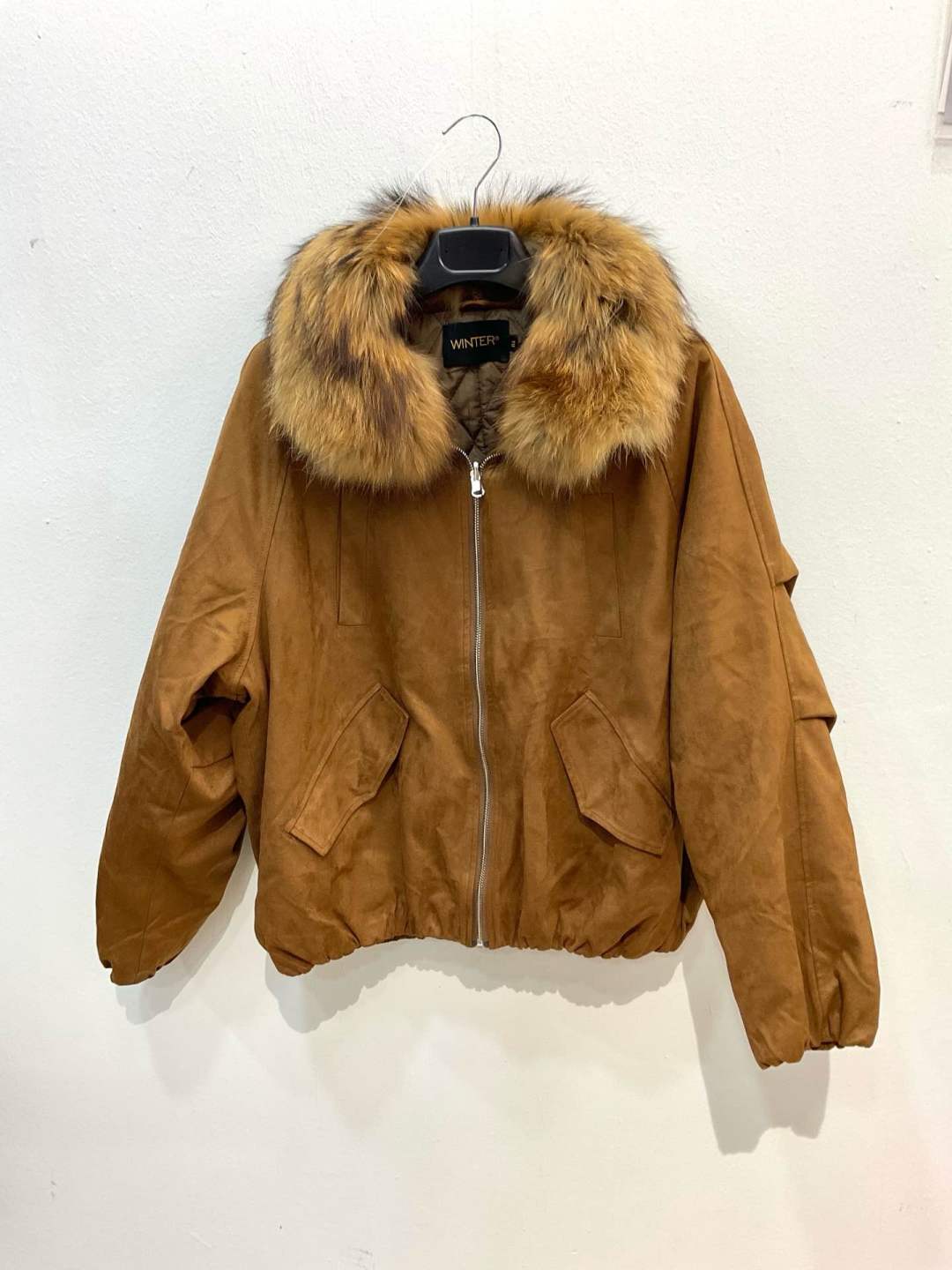 Bomberjacke mit Fellkragen