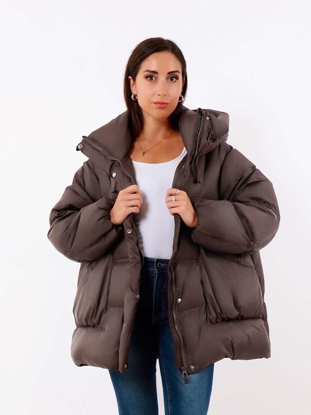 Oversize-Mantel mit Kapuze